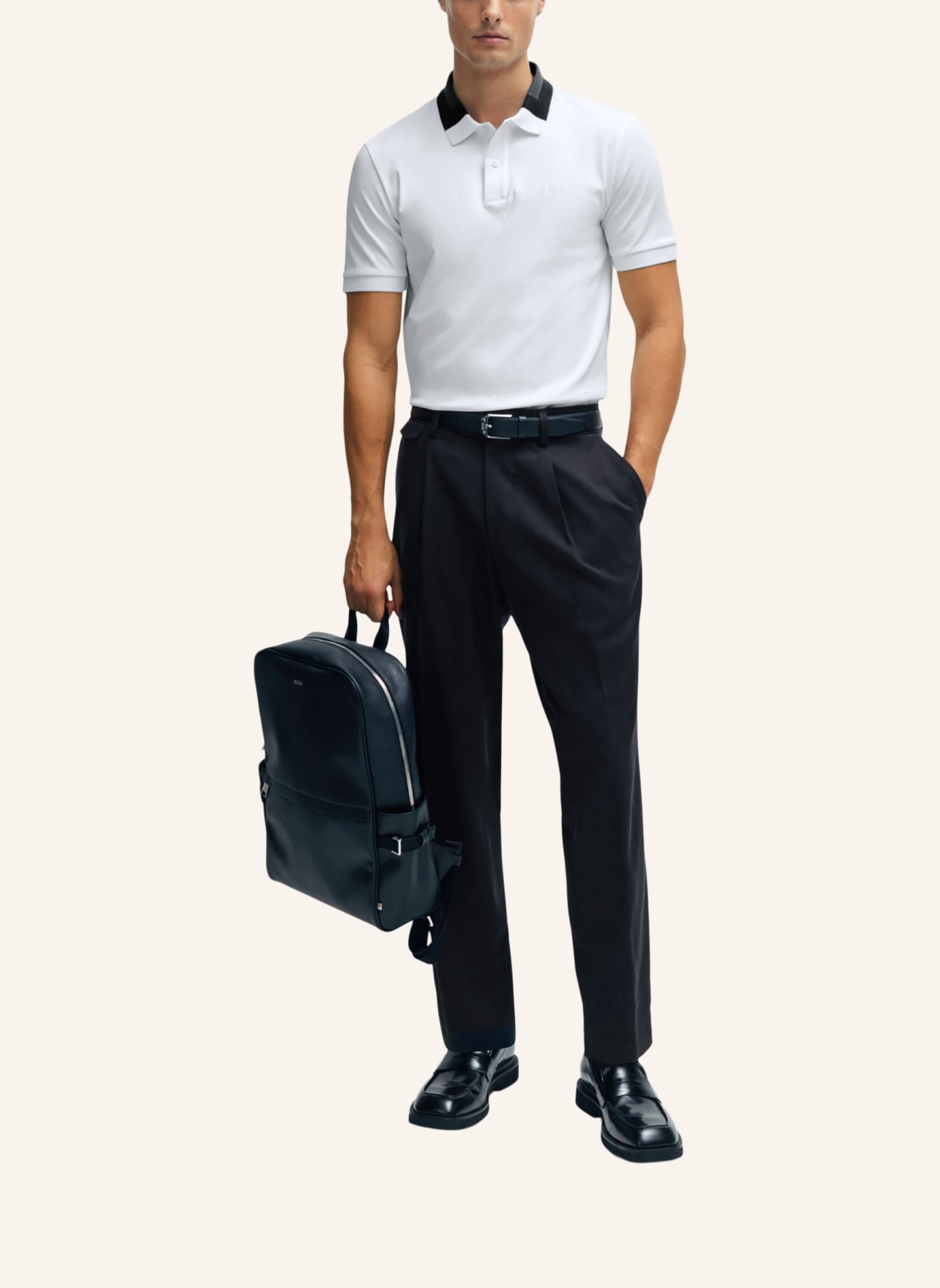 BOSS Poloshirt PHILLIPSON 116 Slim Fit, Farbe: WEISS (Bild 5)