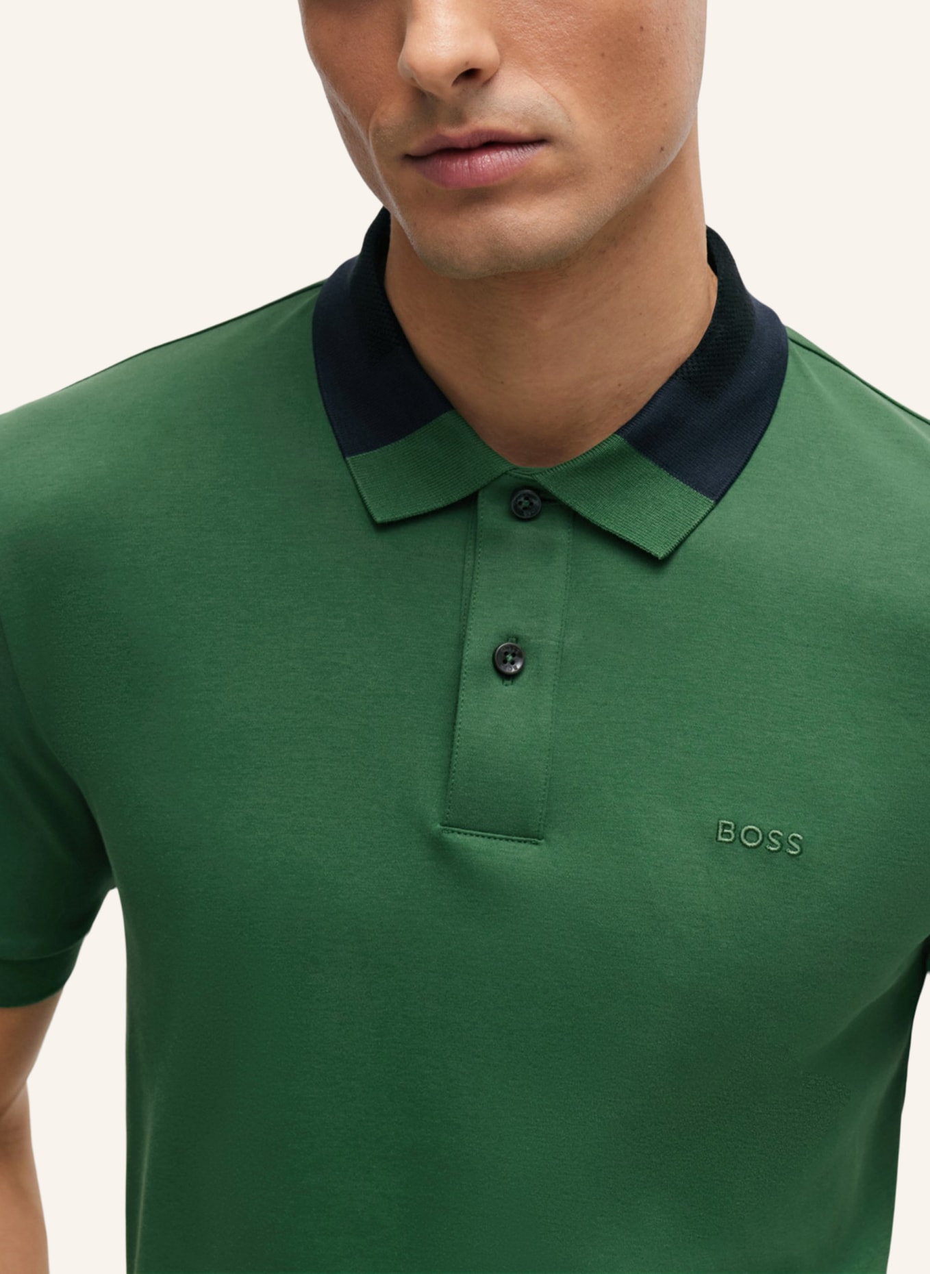 BOSS Poloshirt PHILLIPSON 116 Slim Fit, Farbe: GRÜN (Bild 3)