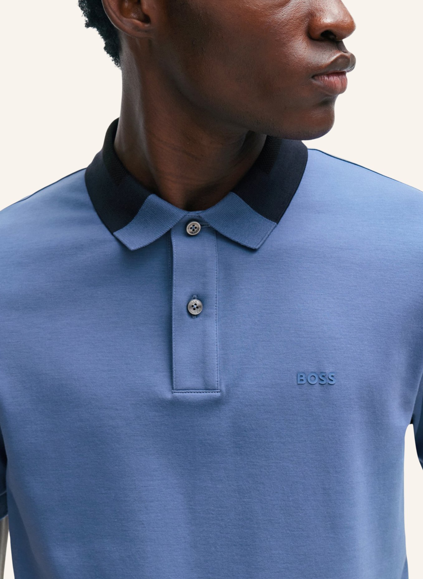 BOSS Poloshirt PHILLIPSON 116 Slim Fit, Farbe: BLAU (Bild 3)