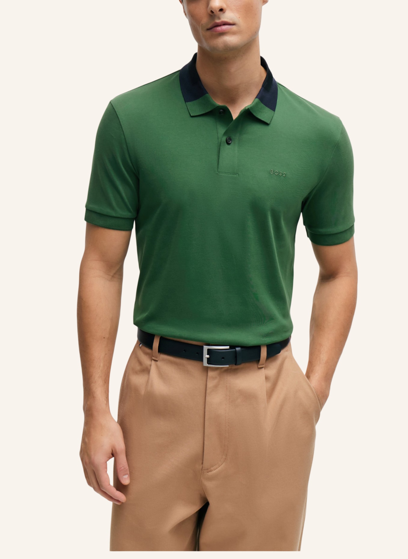 BOSS Poloshirt PHILLIPSON 116 Slim Fit, Farbe: GRÜN (Bild 4)