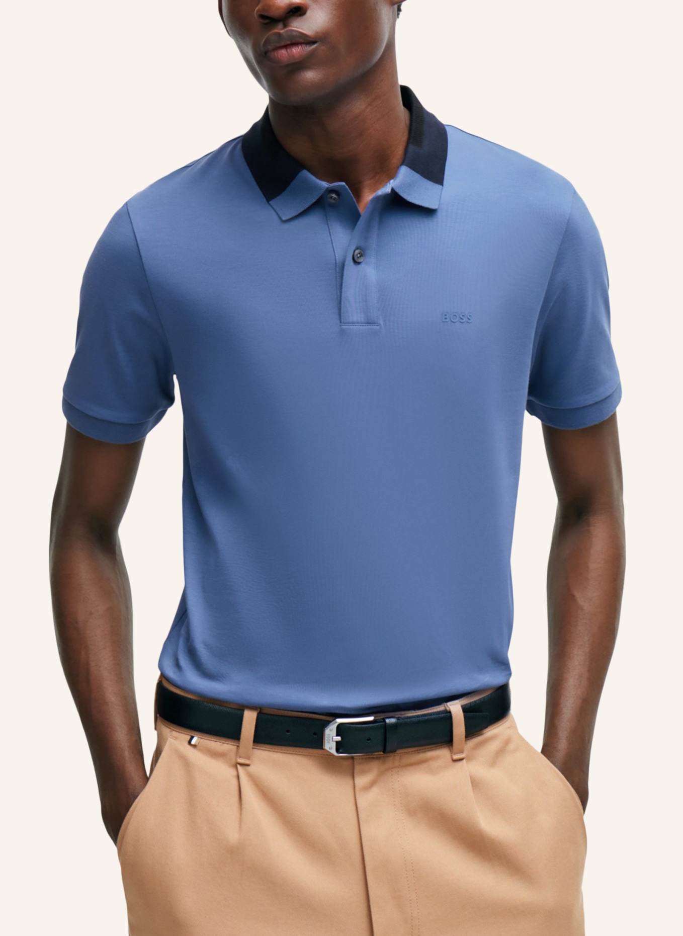 BOSS Poloshirt PHILLIPSON 116 Slim Fit, Farbe: BLAU (Bild 4)