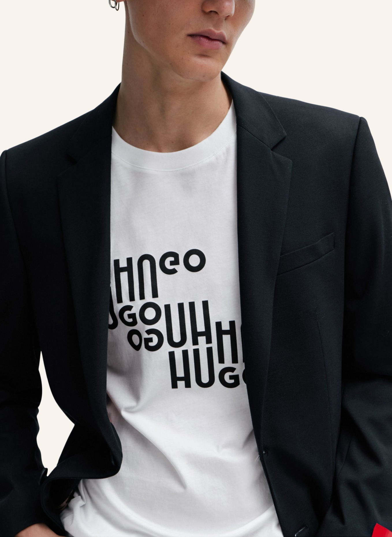 HUGO T-Shirt DAVALON Regular Fit, Farbe: WEISS (Bild 3)