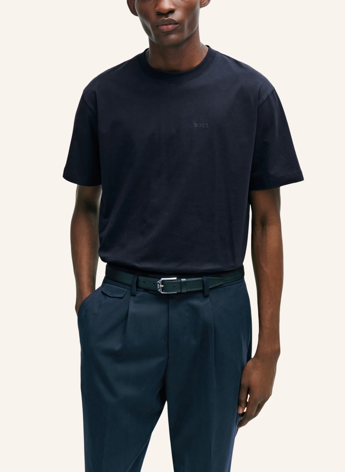 BOSS T-Shirt TESSIN 18 Regular Fit, Farbe: DUNKELBLAU (Bild 4)
