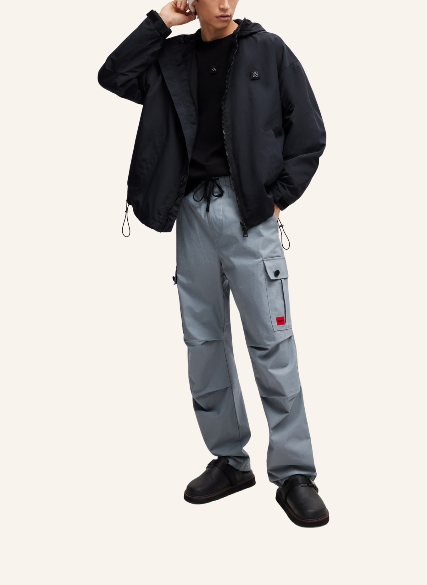 HUGO Casual Jacke BYRO2411 Regular Fit, Farbe: SCHWARZ (Bild 6)