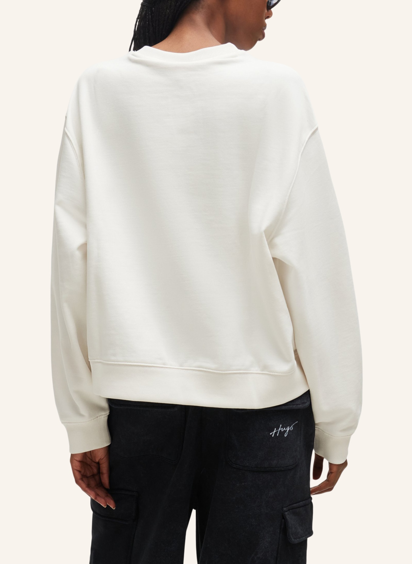 HUGO Sweatshirt DEROXINA Oversize Fit, Farbe: WEISS (Bild 2)