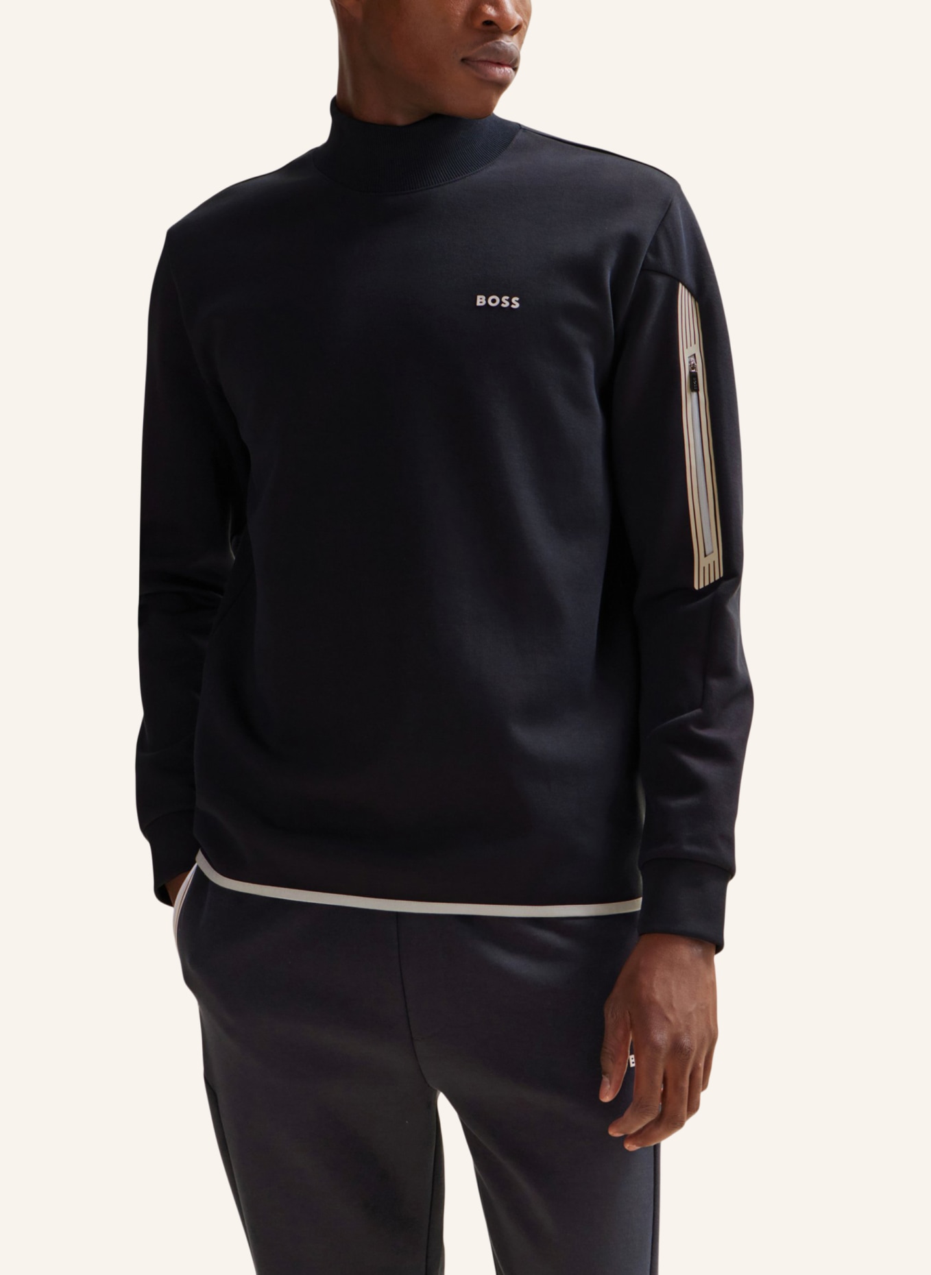 BOSS Sweatshirt SALBOCK 1 Regular Fit, Farbe: DUNKELBLAU (Bild 4)