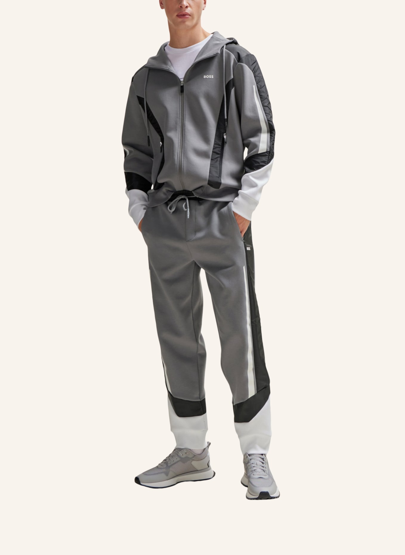 BOSS Sweatshirt SAGGON Relaxed Fit, Farbe: GRAU (Bild 5)