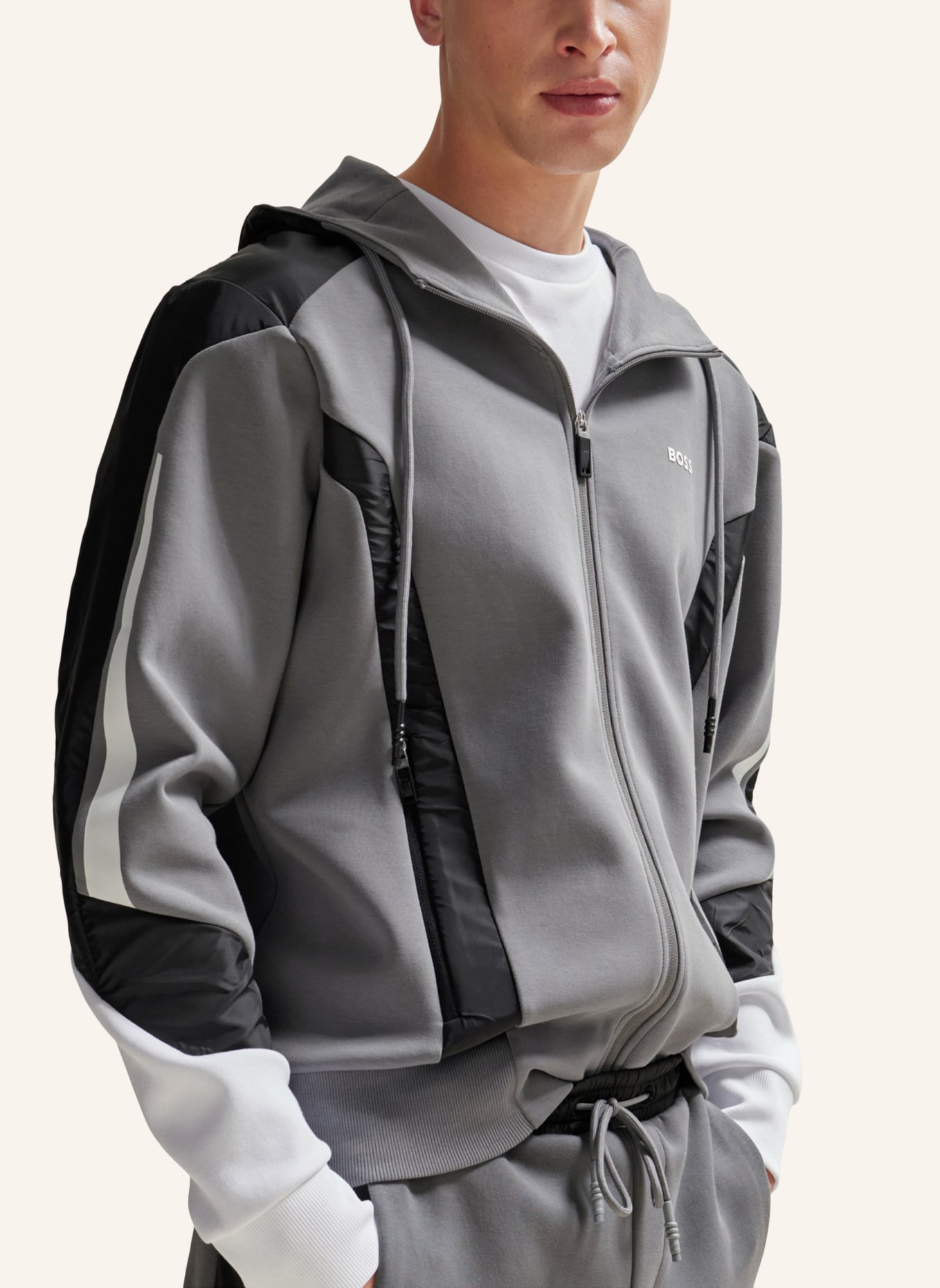 BOSS Sweatshirt SAGGON Relaxed Fit, Farbe: GRAU (Bild 3)