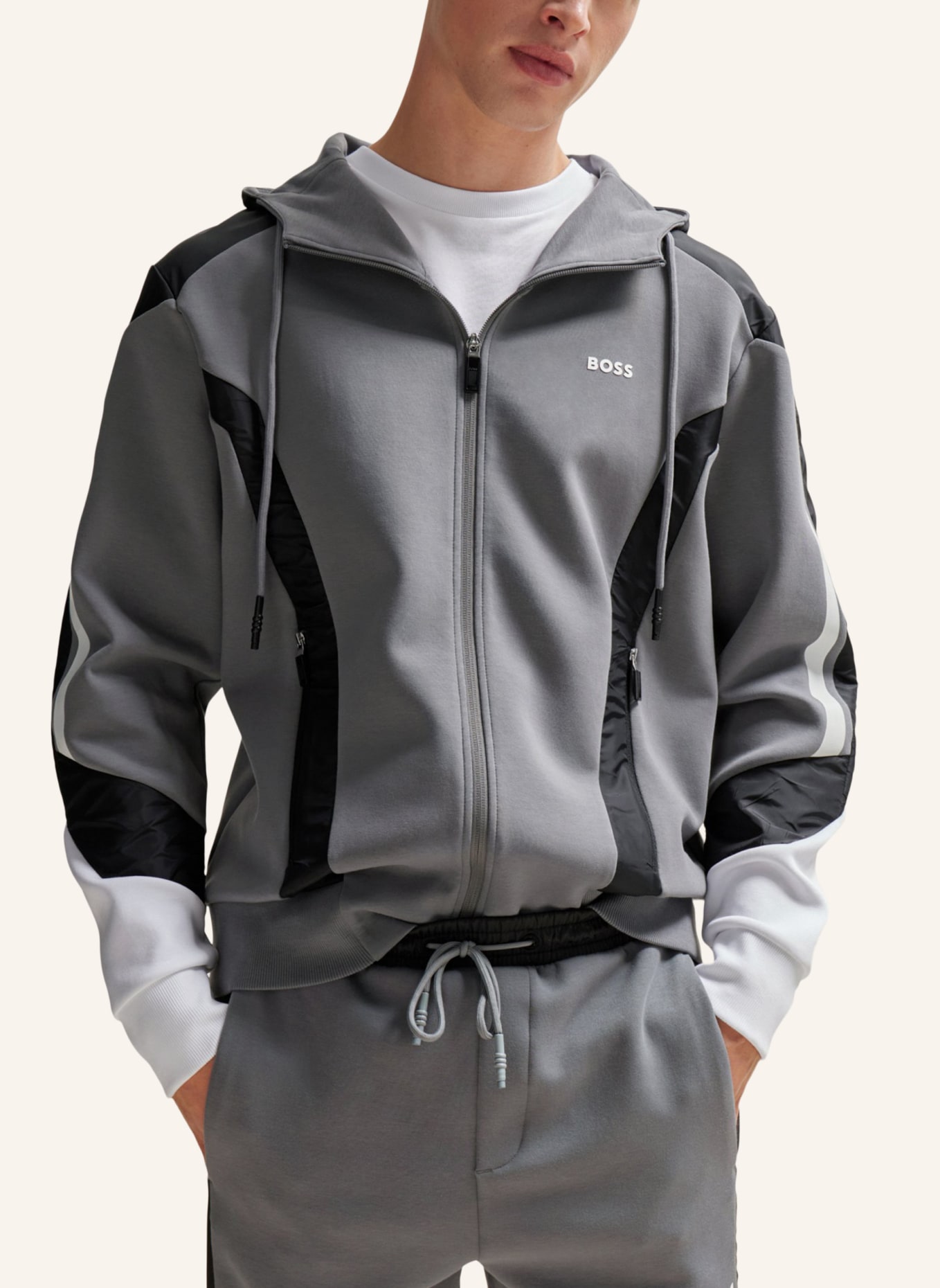 BOSS Sweatshirt SAGGON Relaxed Fit, Farbe: GRAU (Bild 4)