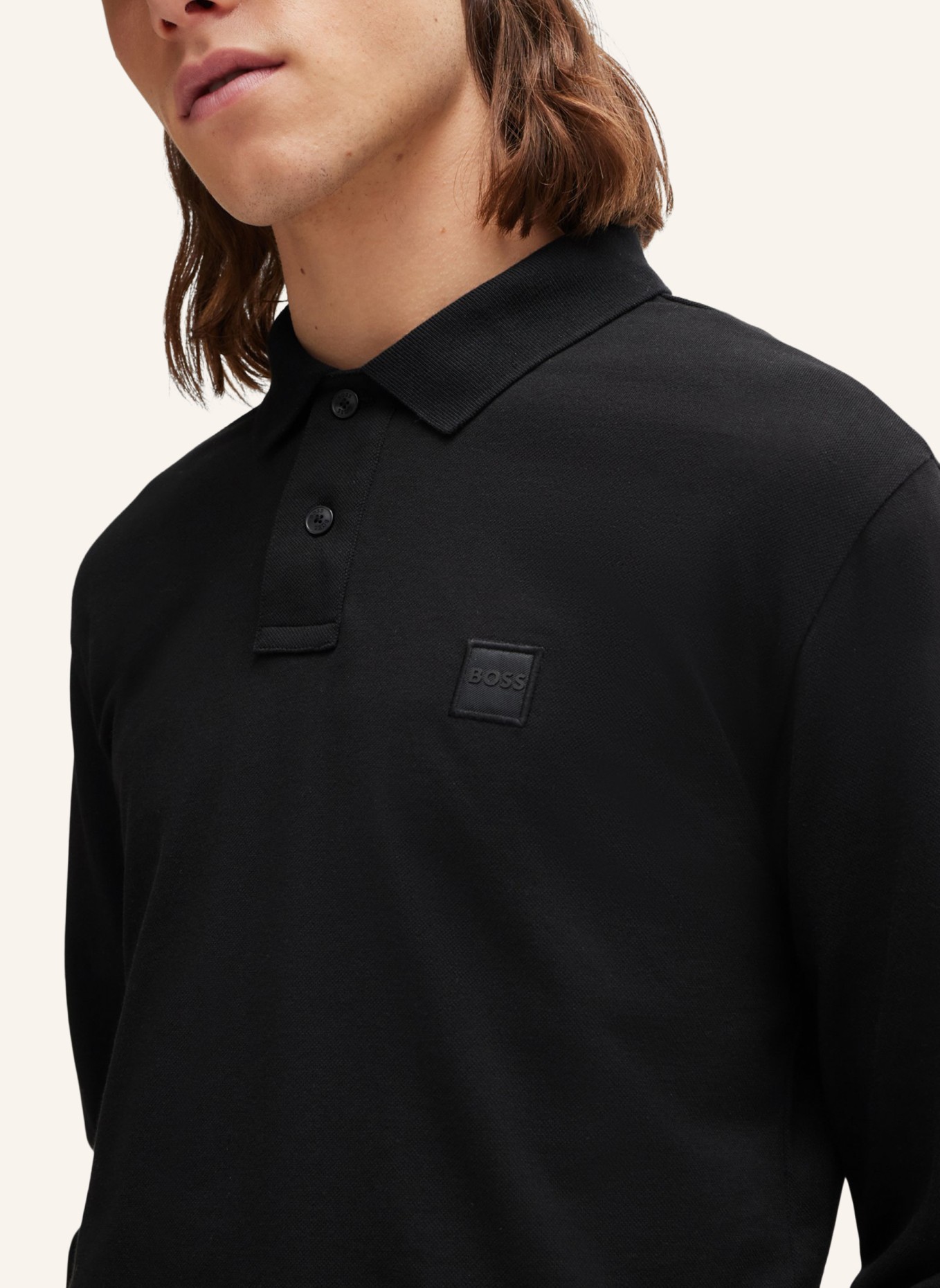 BOSS Poloshirt PASSERBY Slim Fit, Farbe: SCHWARZ (Bild 3)