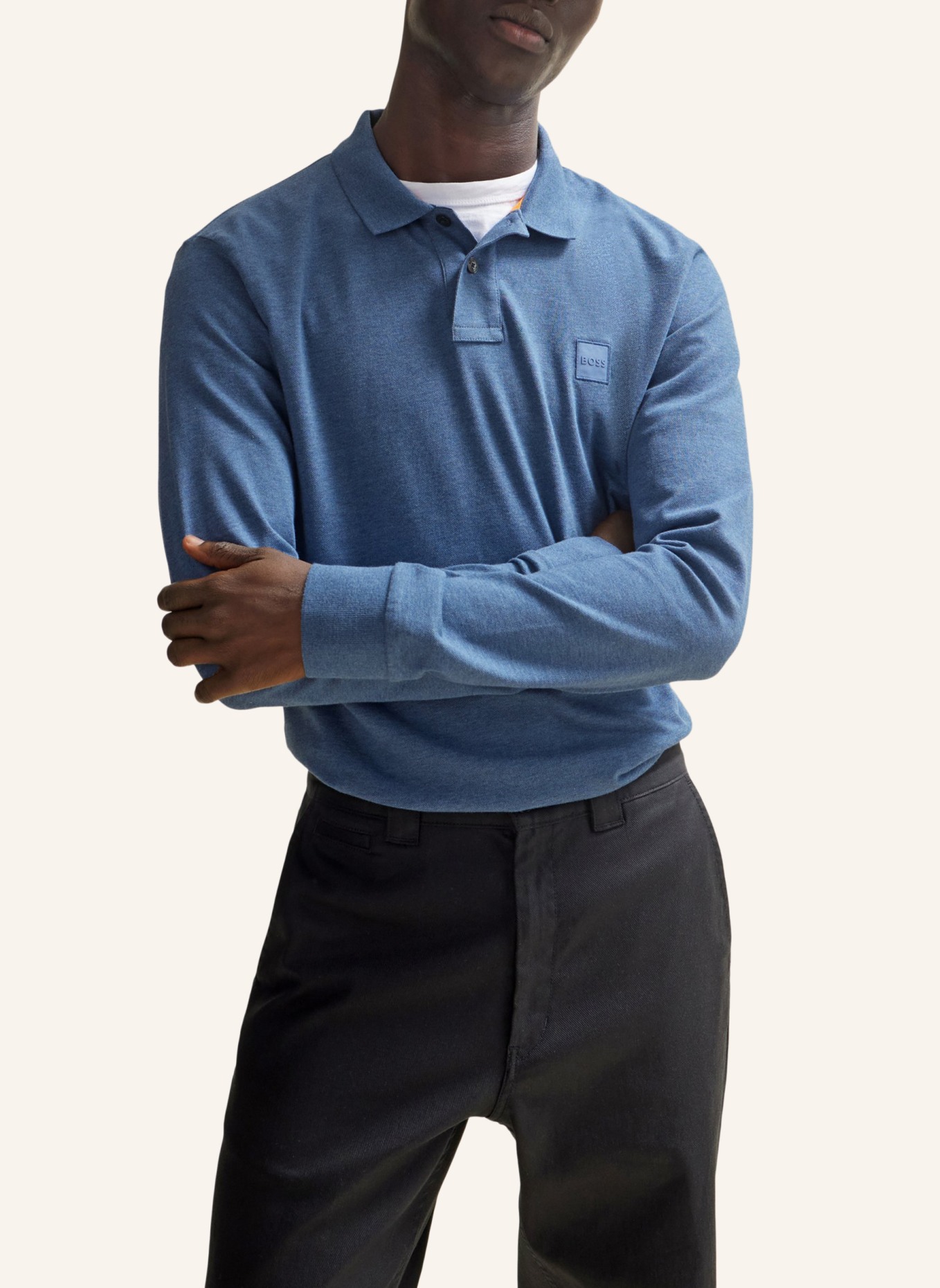 BOSS Poloshirt PASSERBY Slim Fit, Farbe: BLAU (Bild 4)