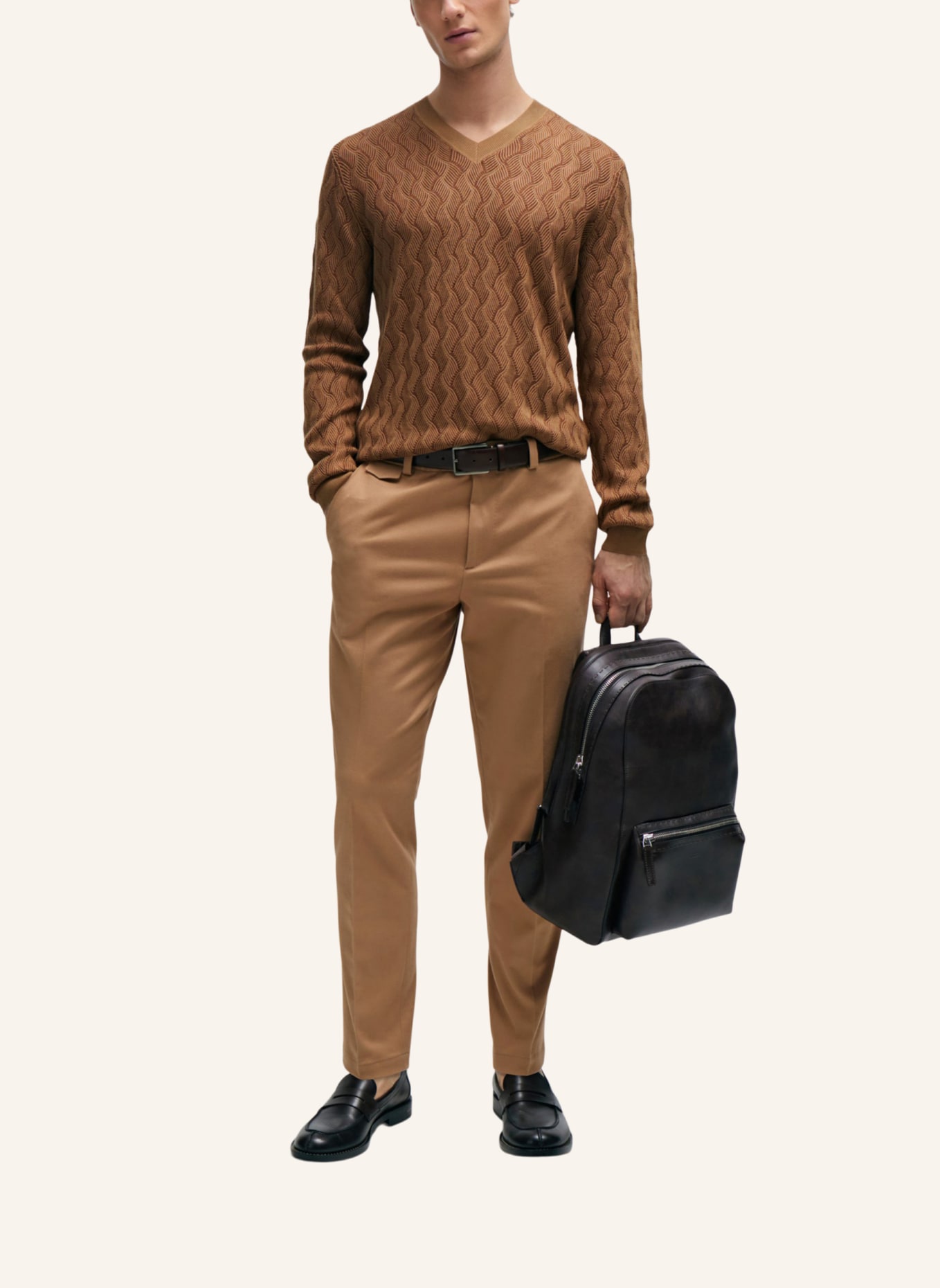 BOSS Pullover L-PRIMO Regular Fit, Farbe: BEIGE (Bild 5)