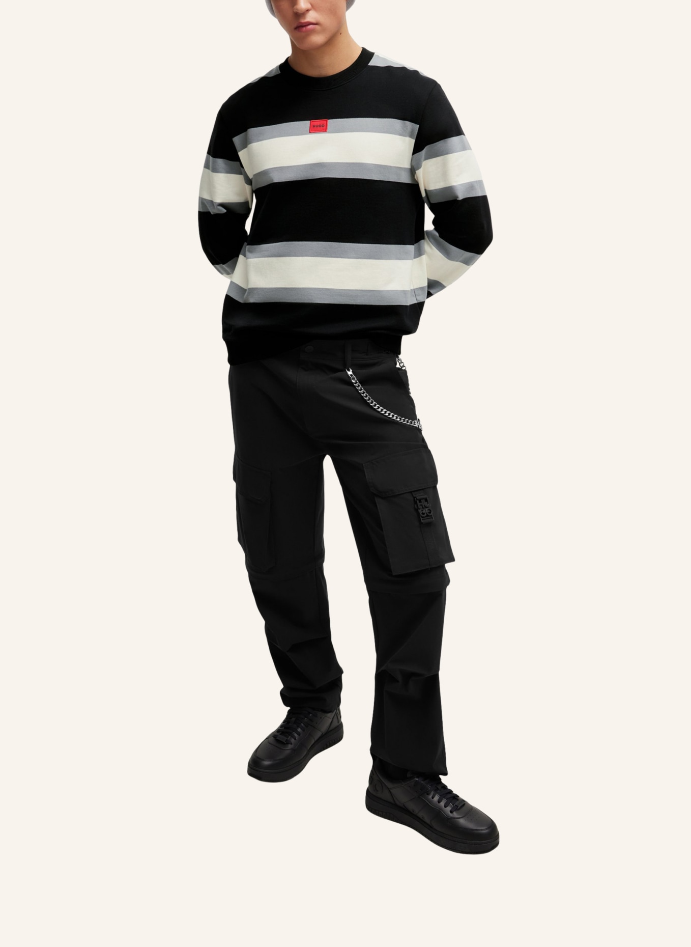 HUGO Sweatshirt DIRAGOL_S Regular Fit, Farbe: WEISS (Bild 5)