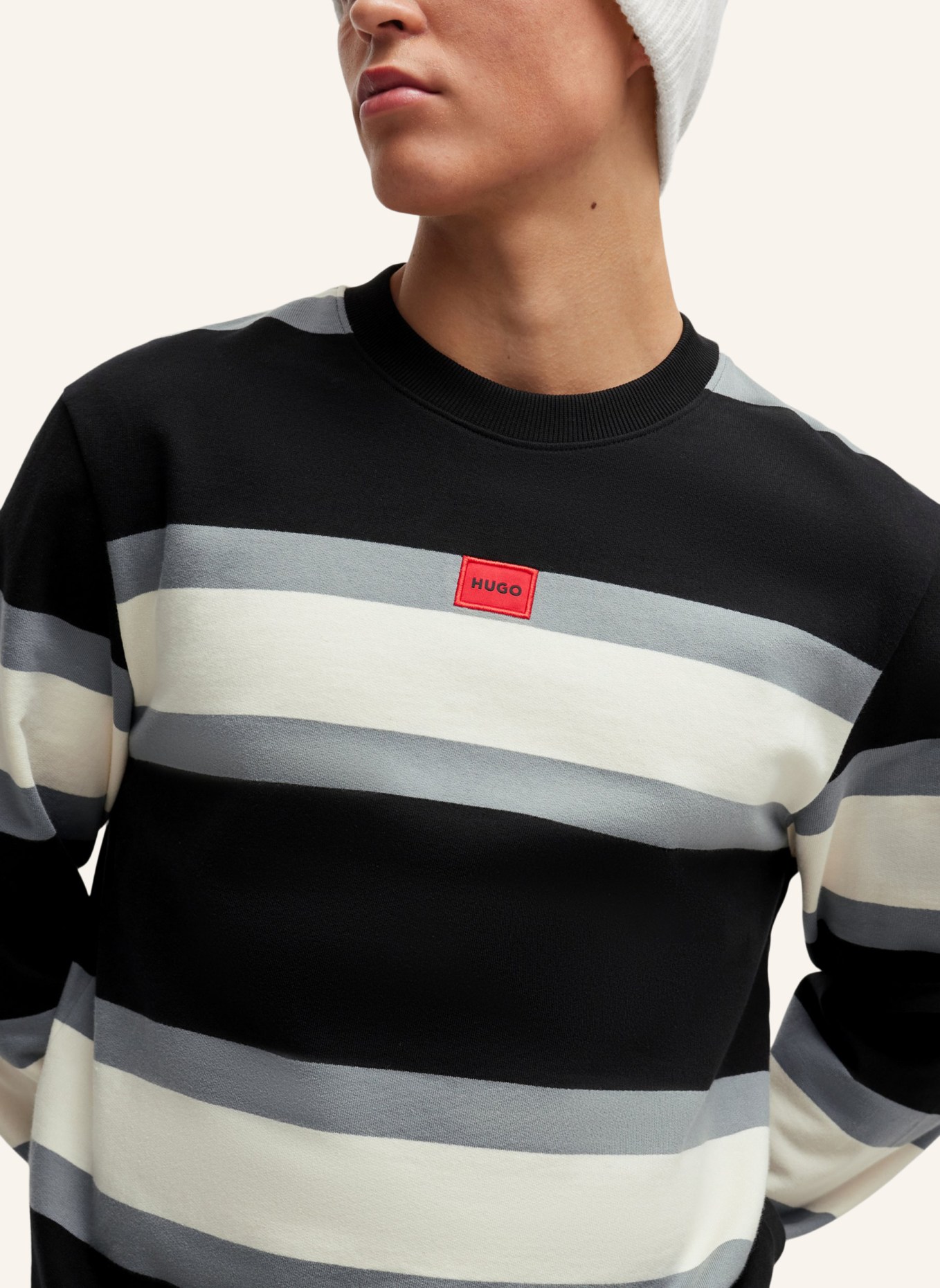 HUGO Sweatshirt DIRAGOL_S Regular Fit, Farbe: WEISS (Bild 3)