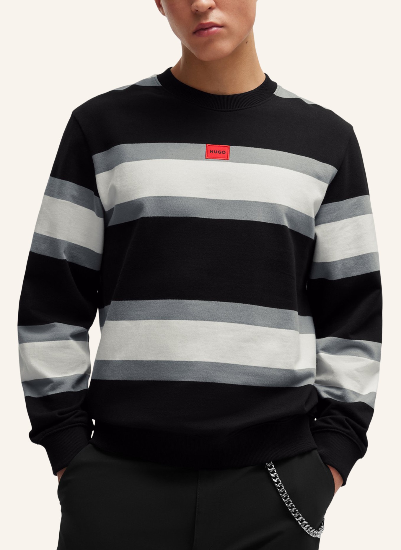 HUGO Sweatshirt DIRAGOL_S Regular Fit, Farbe: WEISS (Bild 4)