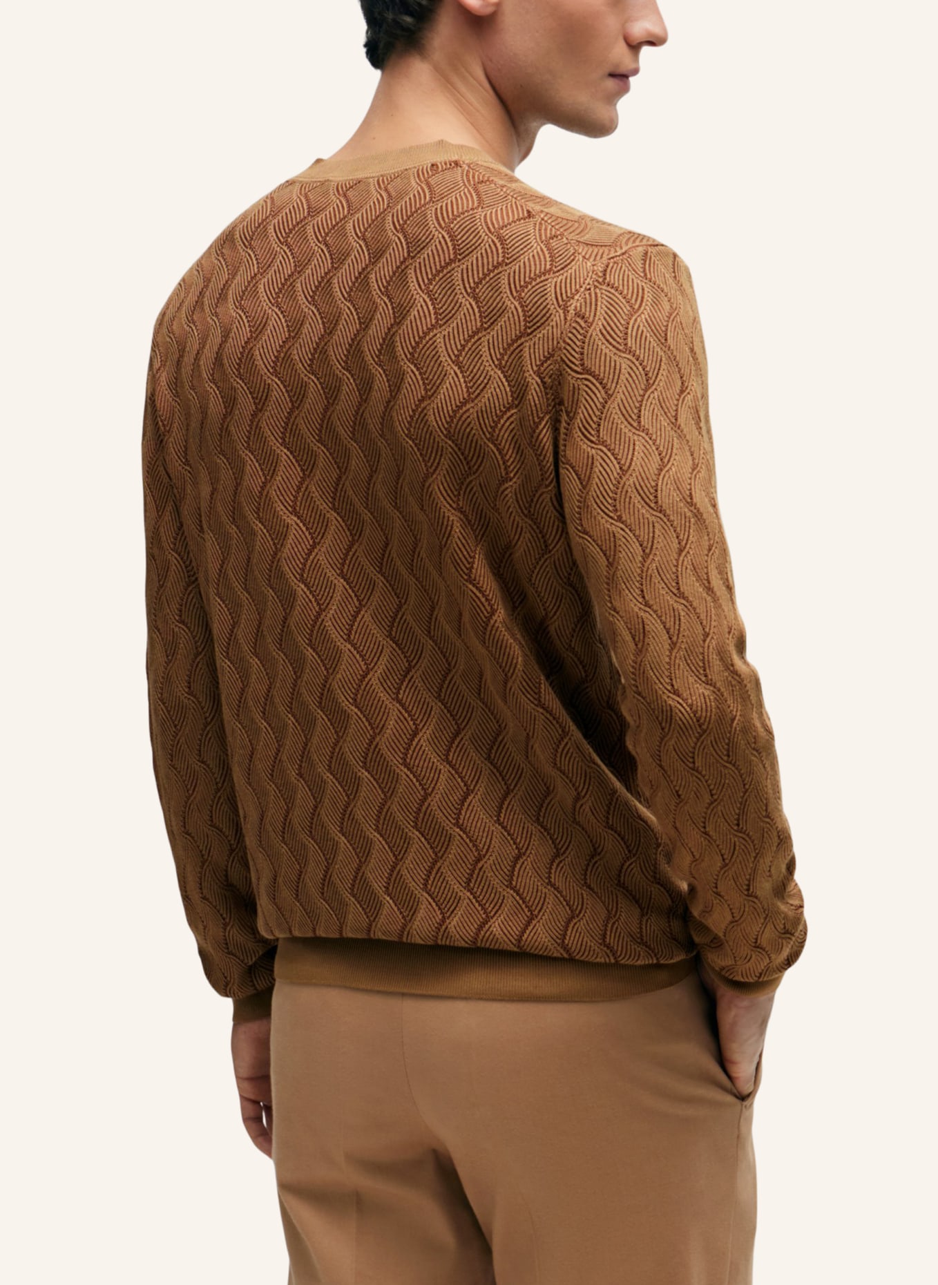 BOSS Pullover L-PRIMO Regular Fit, Farbe: BEIGE (Bild 2)