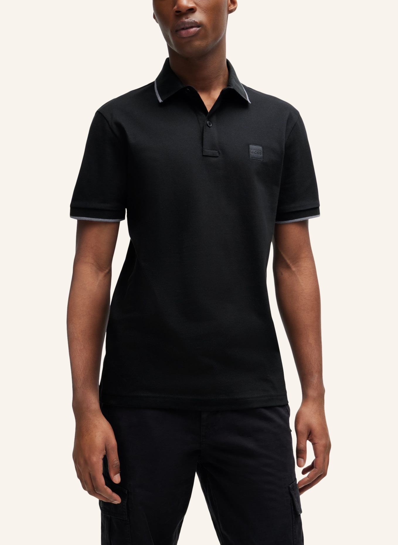 BOSS Poloshirt PASSERTIP Slim Fit, Farbe: SCHWARZ (Bild 4)