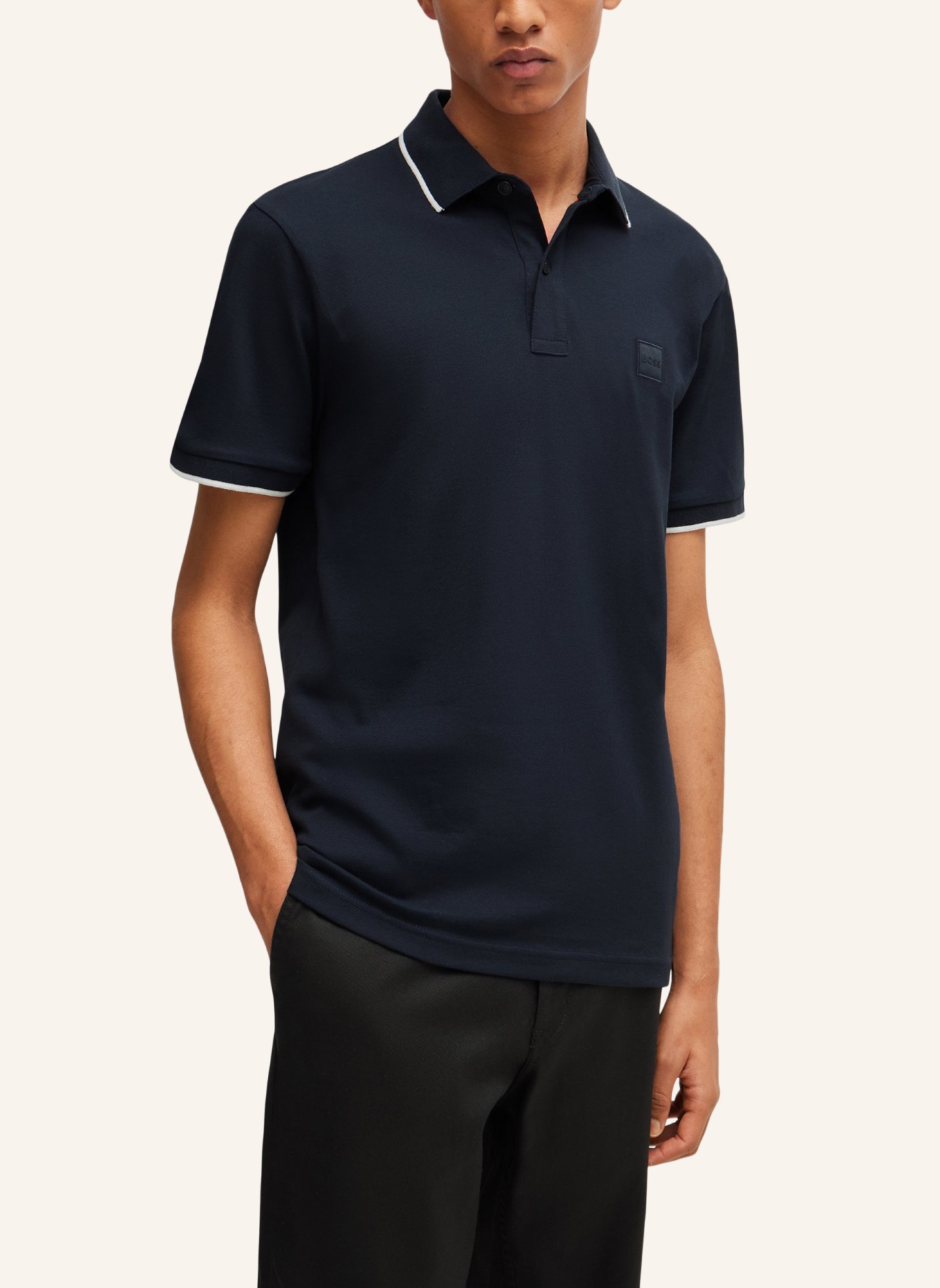 BOSS Poloshirt PASSERTIP Slim Fit, Farbe: DUNKELBLAU (Bild 4)