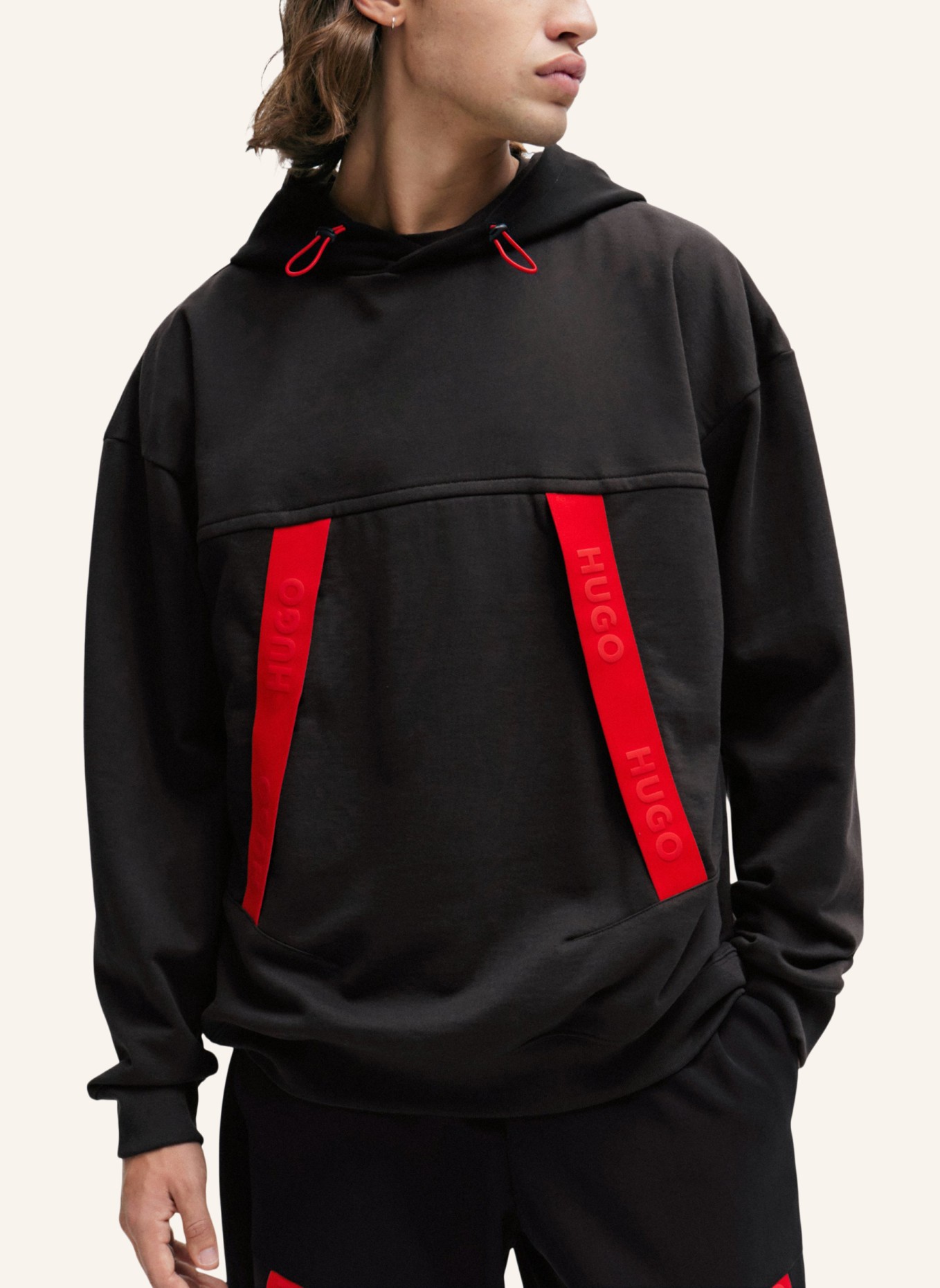 HUGO Sweatshirt DECHNICO Oversize Fit, Farbe: SCHWARZ (Bild 3)