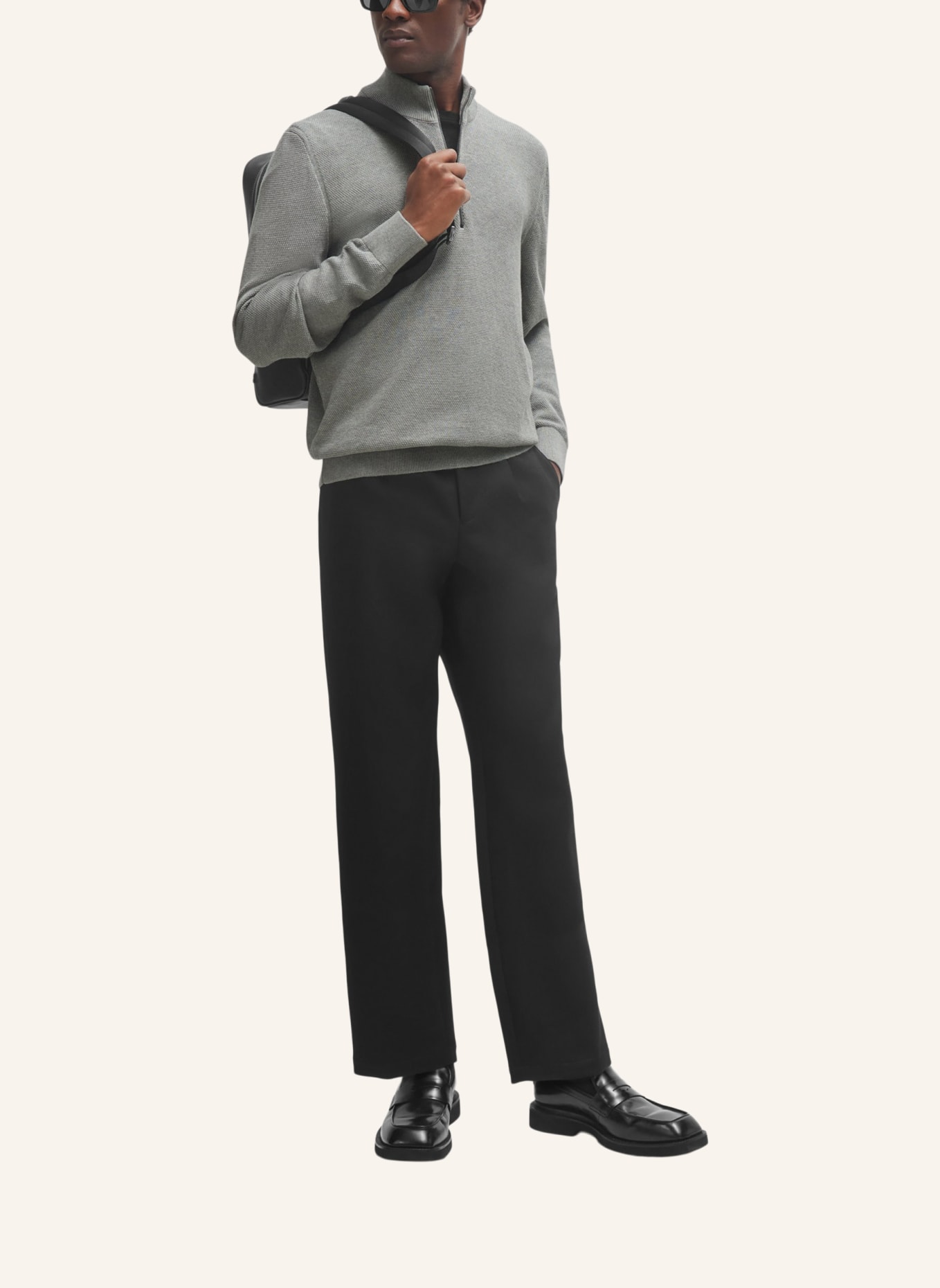 BOSS Pullover EBRANDO-P Regular Fit, Farbe: GRAU (Bild 5)