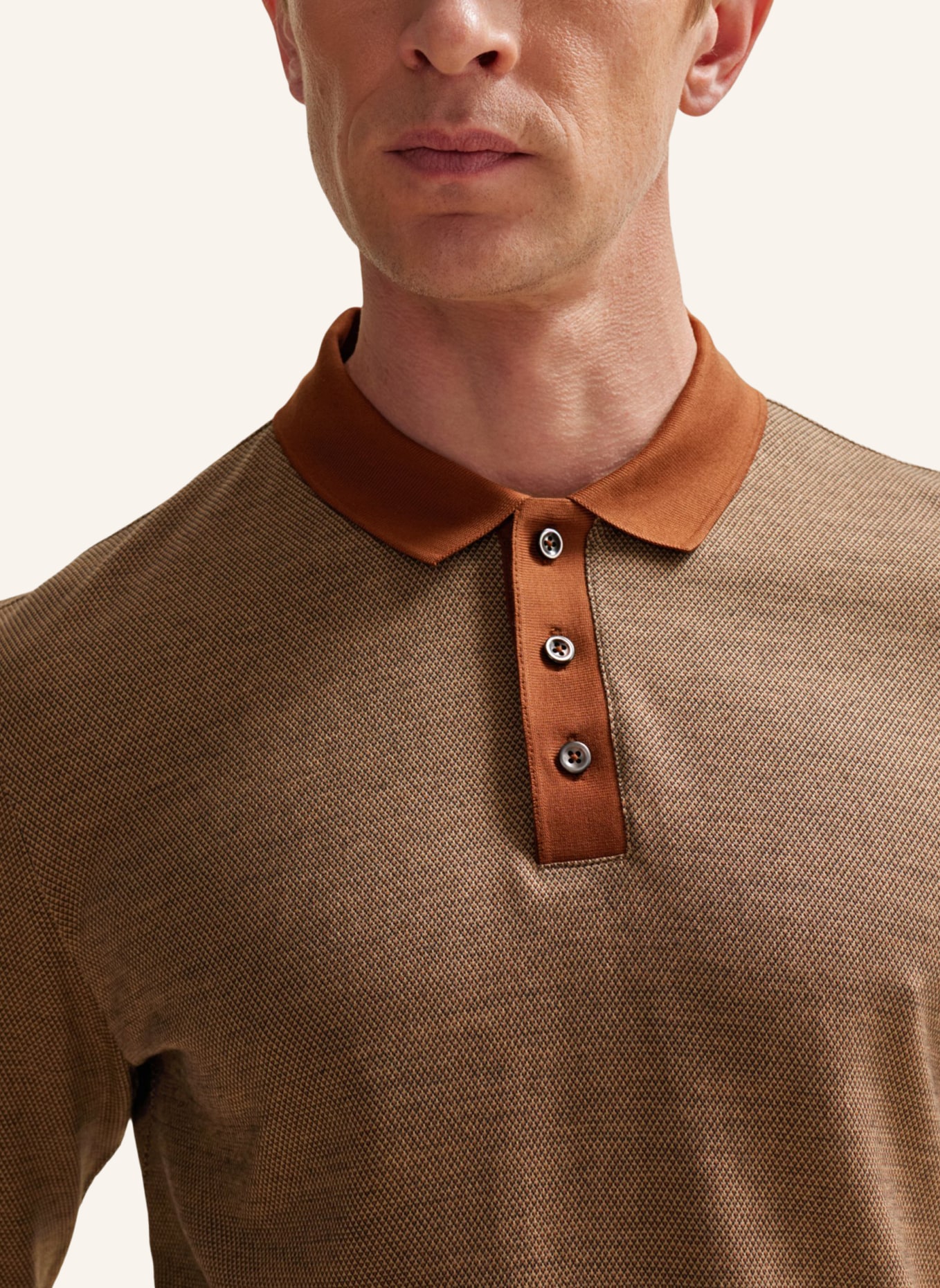 BOSS Poloshirt L-PARKER 47 Regular Fit, Farbe: BRAUN (Bild 3)