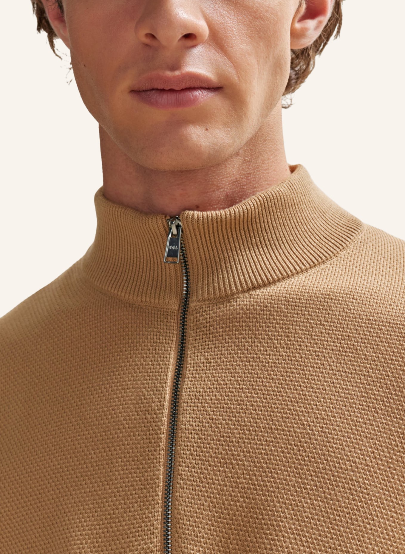 BOSS Pullover EBRANDO-P Regular Fit, Farbe: BEIGE (Bild 3)