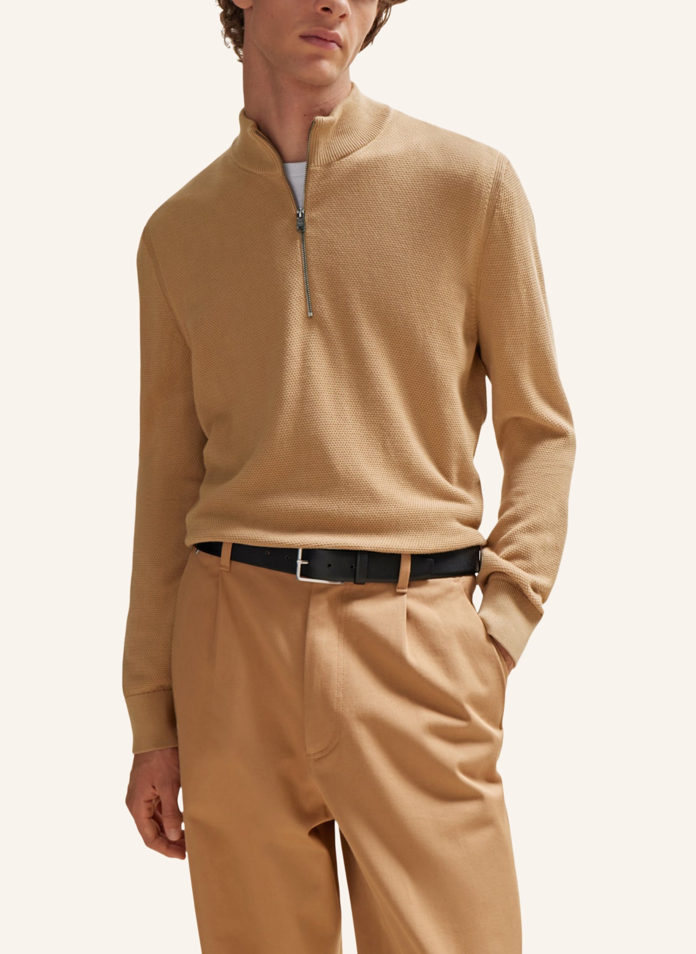 BOSS Pullover EBRANDO-P Regular Fit, Farbe: BEIGE (Bild 4)