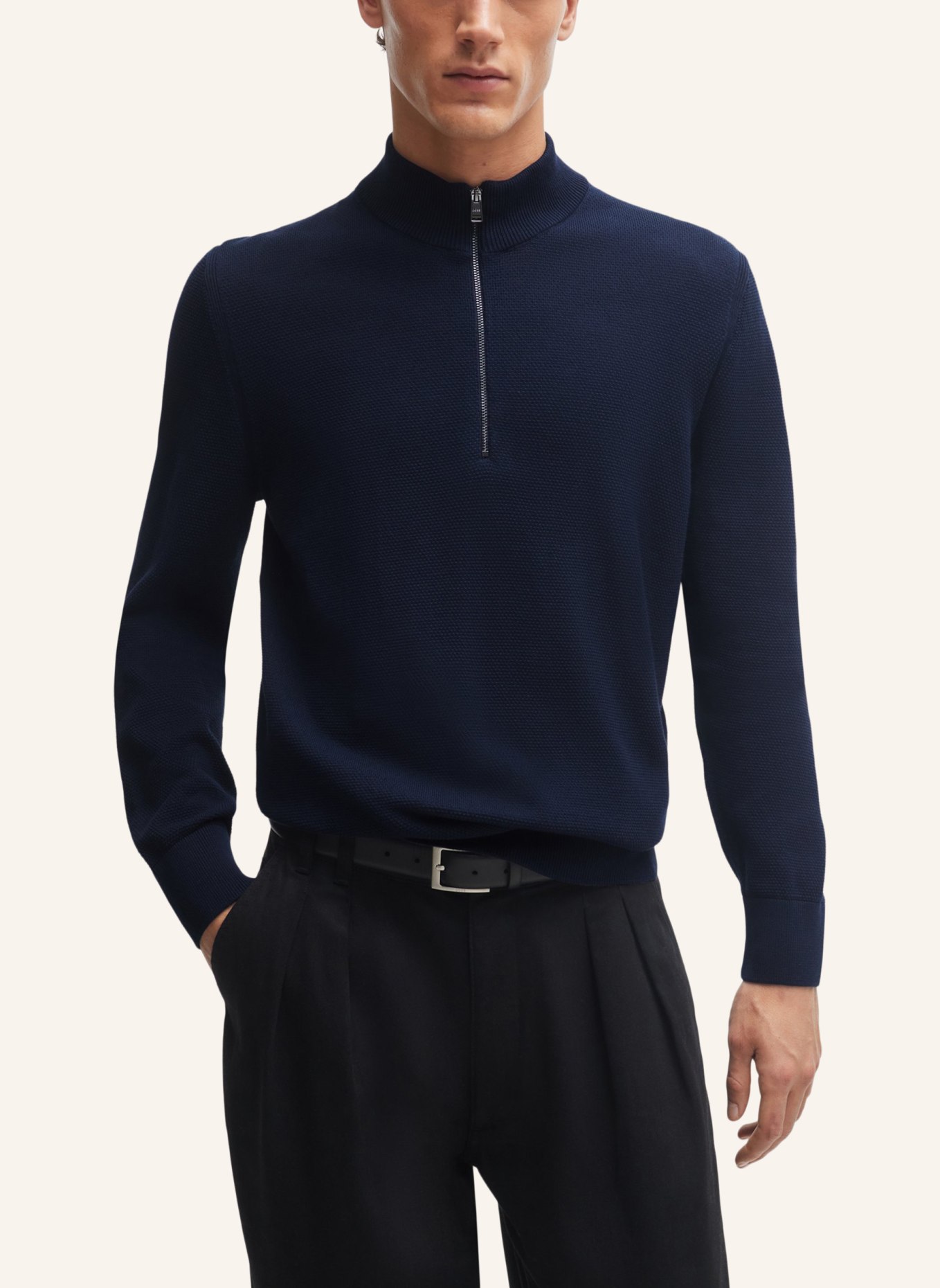 BOSS Pullover EBRANDO-P Regular Fit, Farbe: DUNKELBLAU (Bild 4)