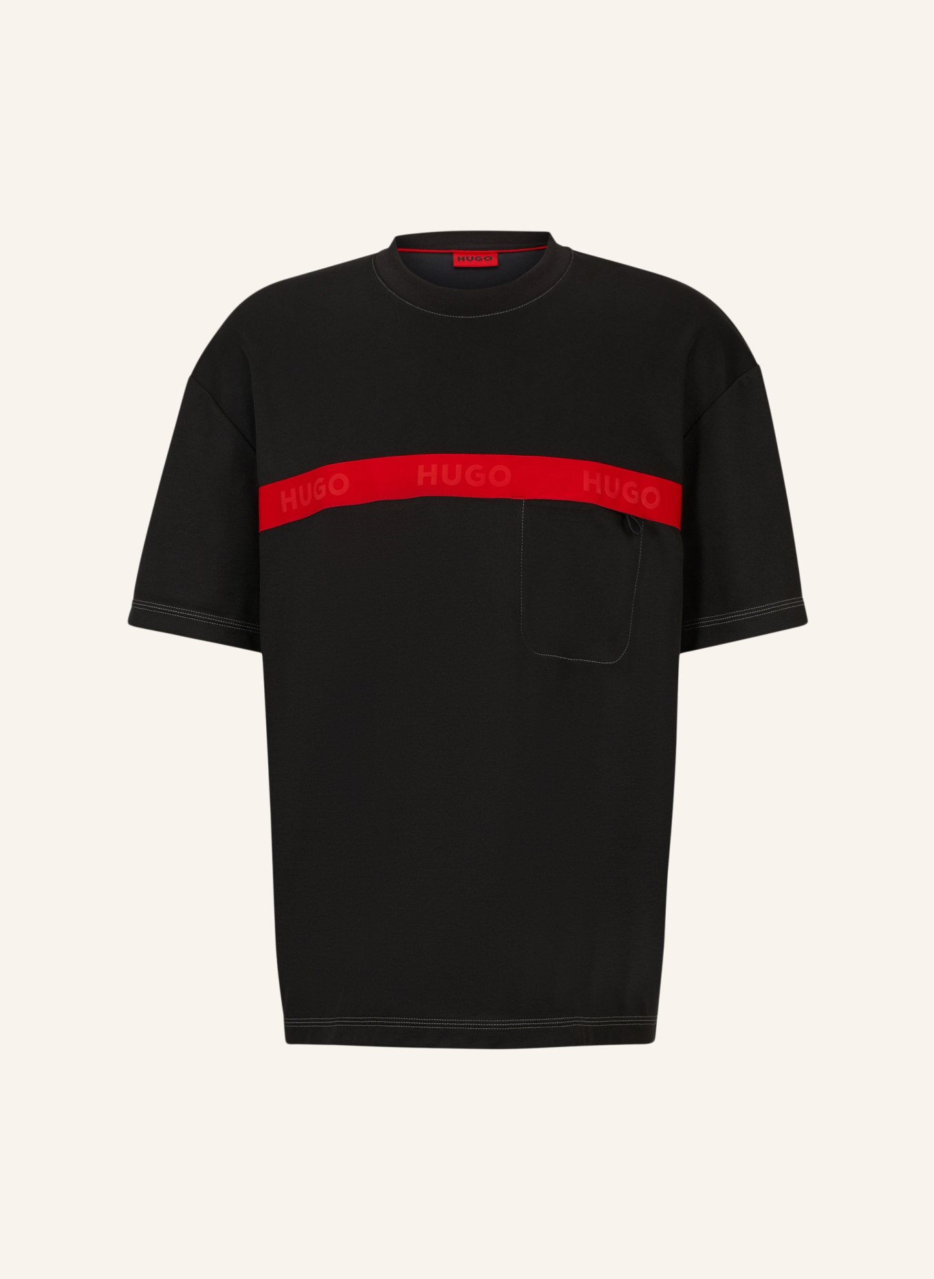 HUGO T-Shirt DECHILO Oversize Fit, Farbe: SCHWARZ (Bild 1)