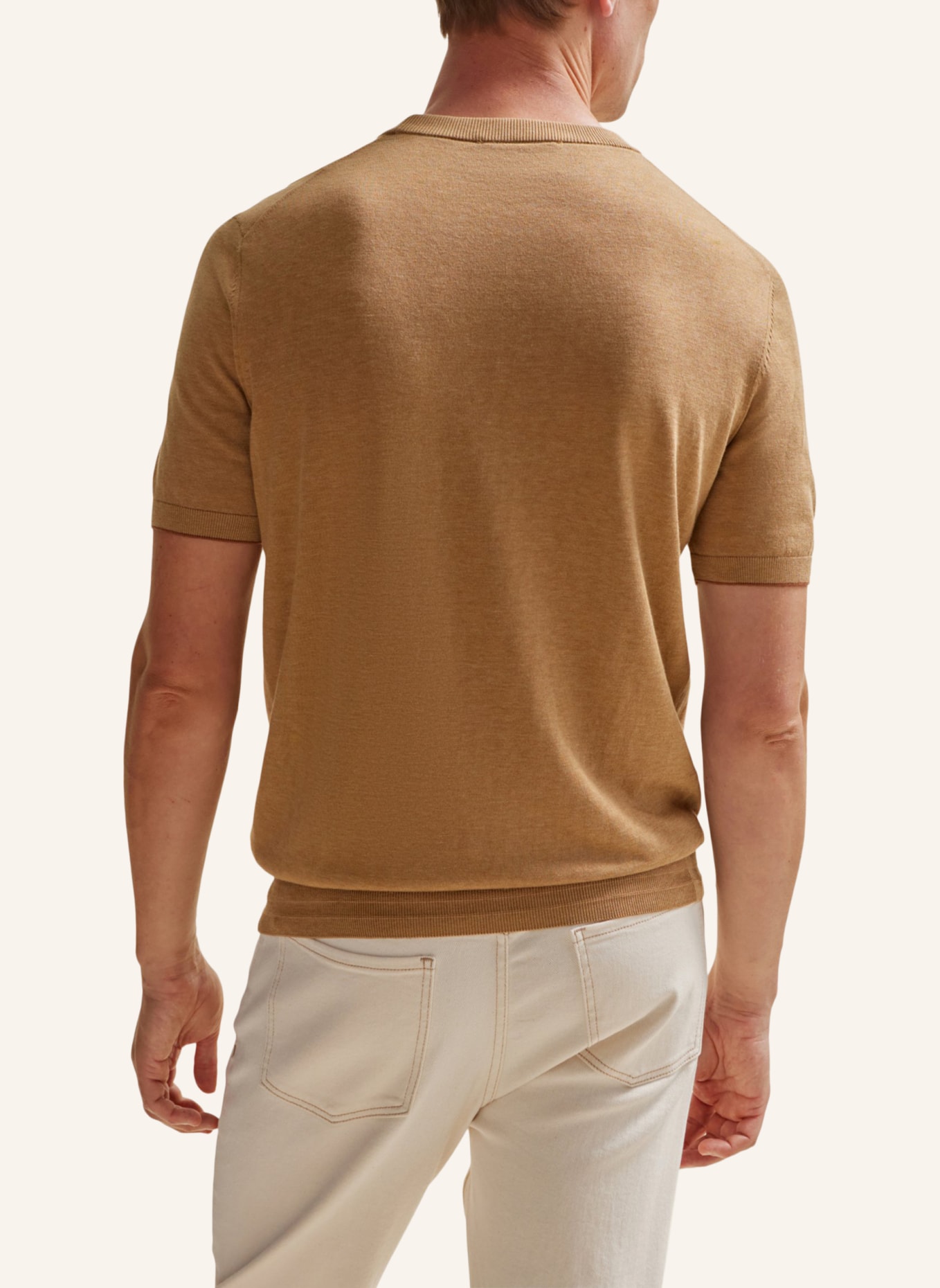 BOSS Pullover L-PORTO Regular Fit, Farbe: BEIGE (Bild 2)