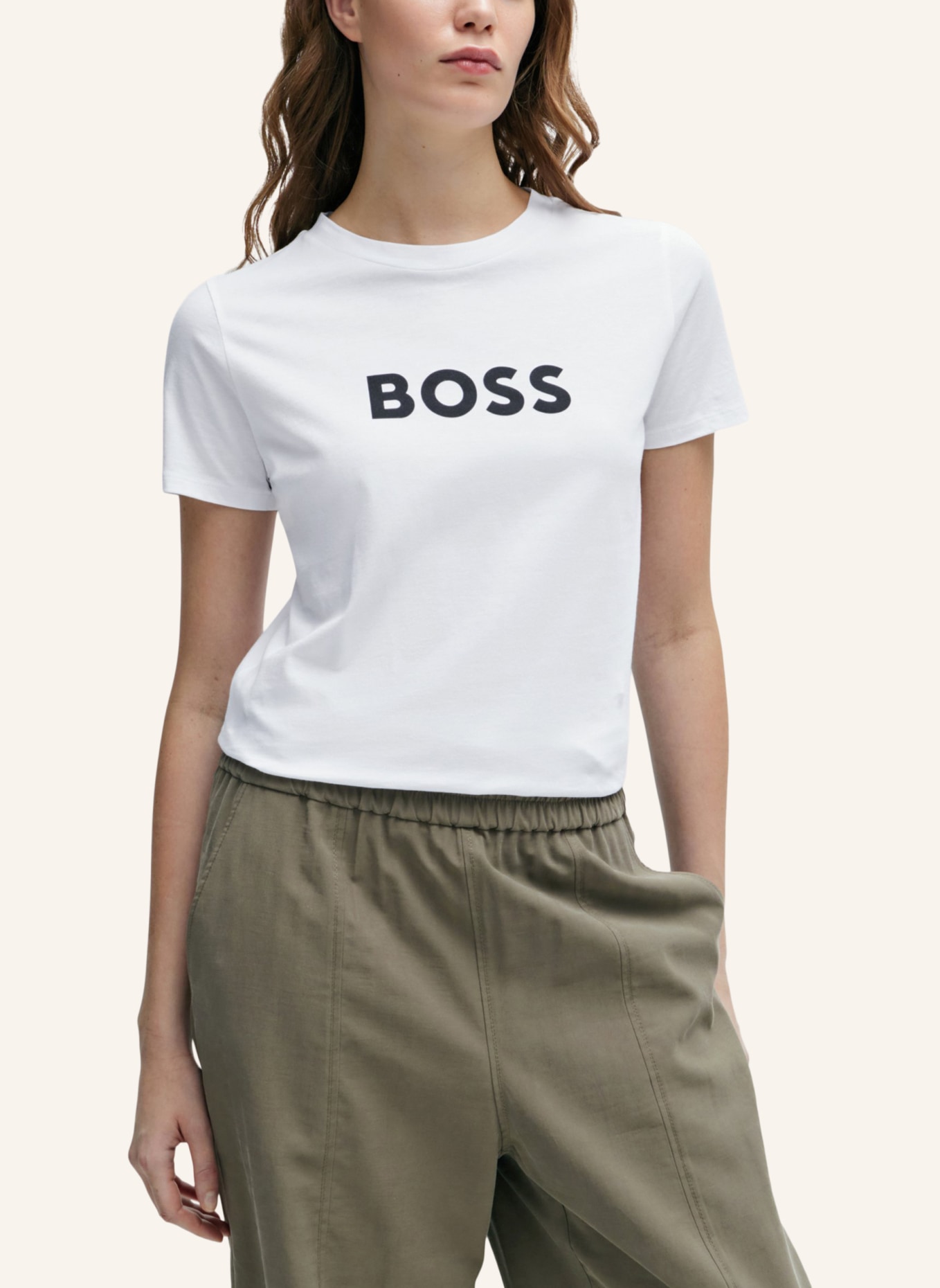 BOSS T-Shirt C_ELOGO_5 Regular Fit, Farbe: WEISS (Bild 4)