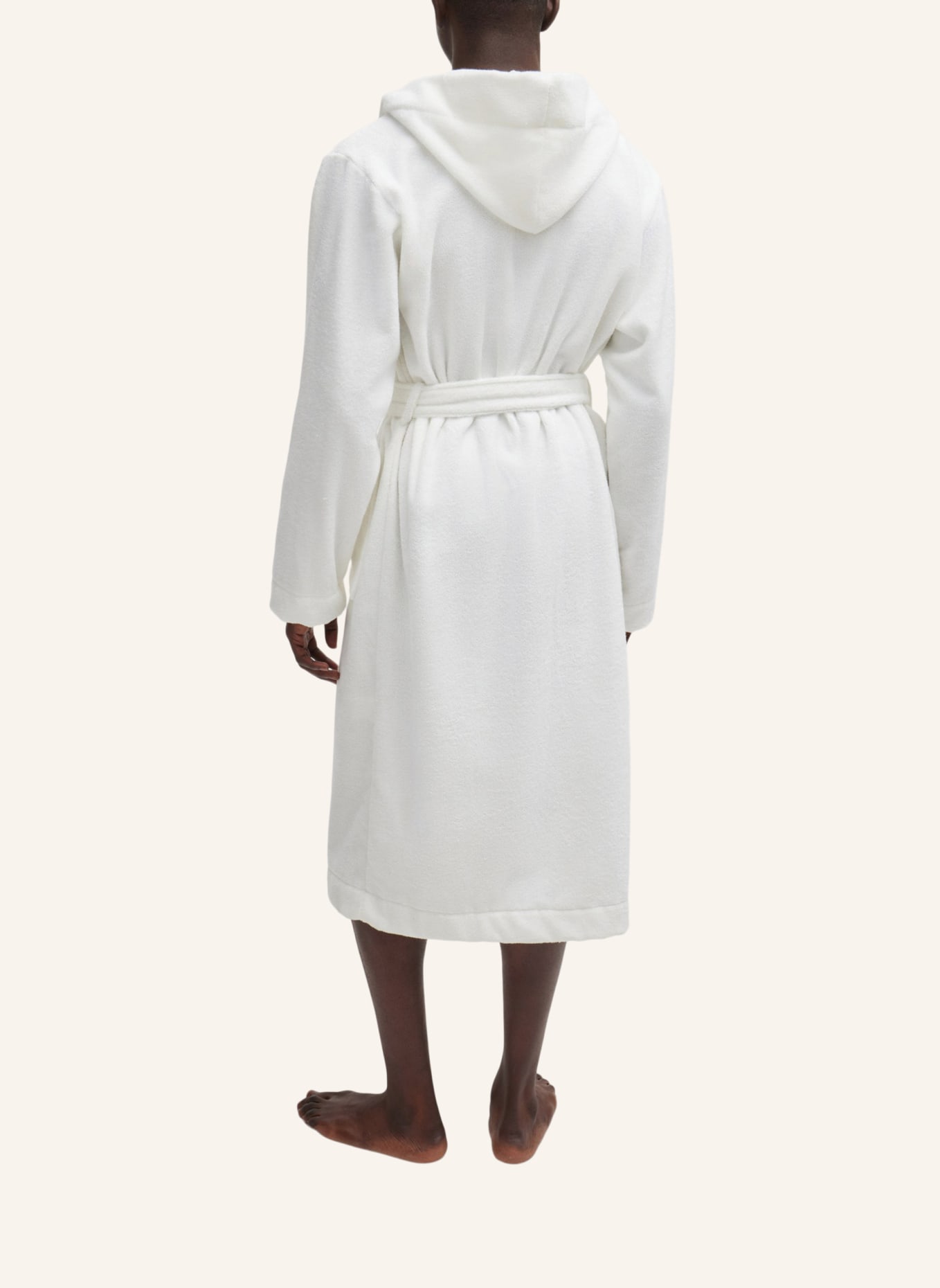 HUGO Morgenmantel TERRY GOWN HOODED, Farbe: WEISS (Bild 3)