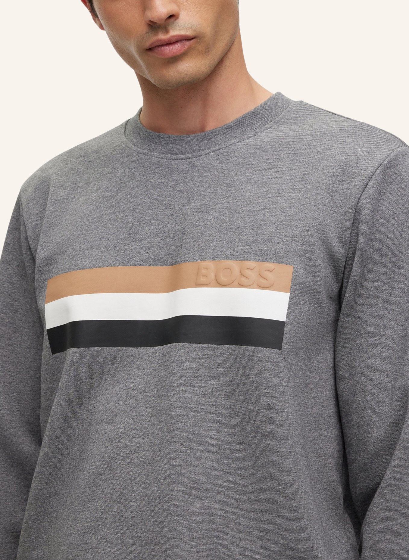 BOSS Sweatshirt SOLERI 06 Relaxed Fit, Farbe: GRAU (Bild 3)
