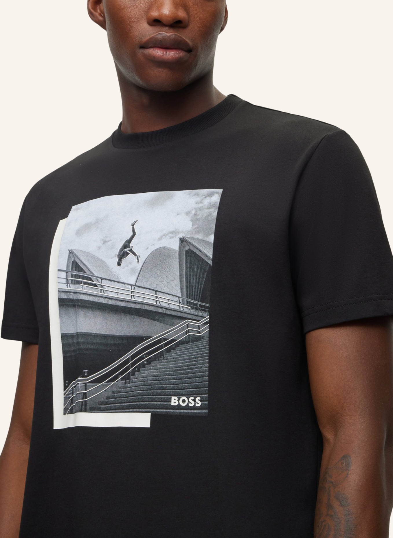 BOSS T-Shirt TEE 10 Regular Fit, Farbe: SCHWARZ (Bild 3)