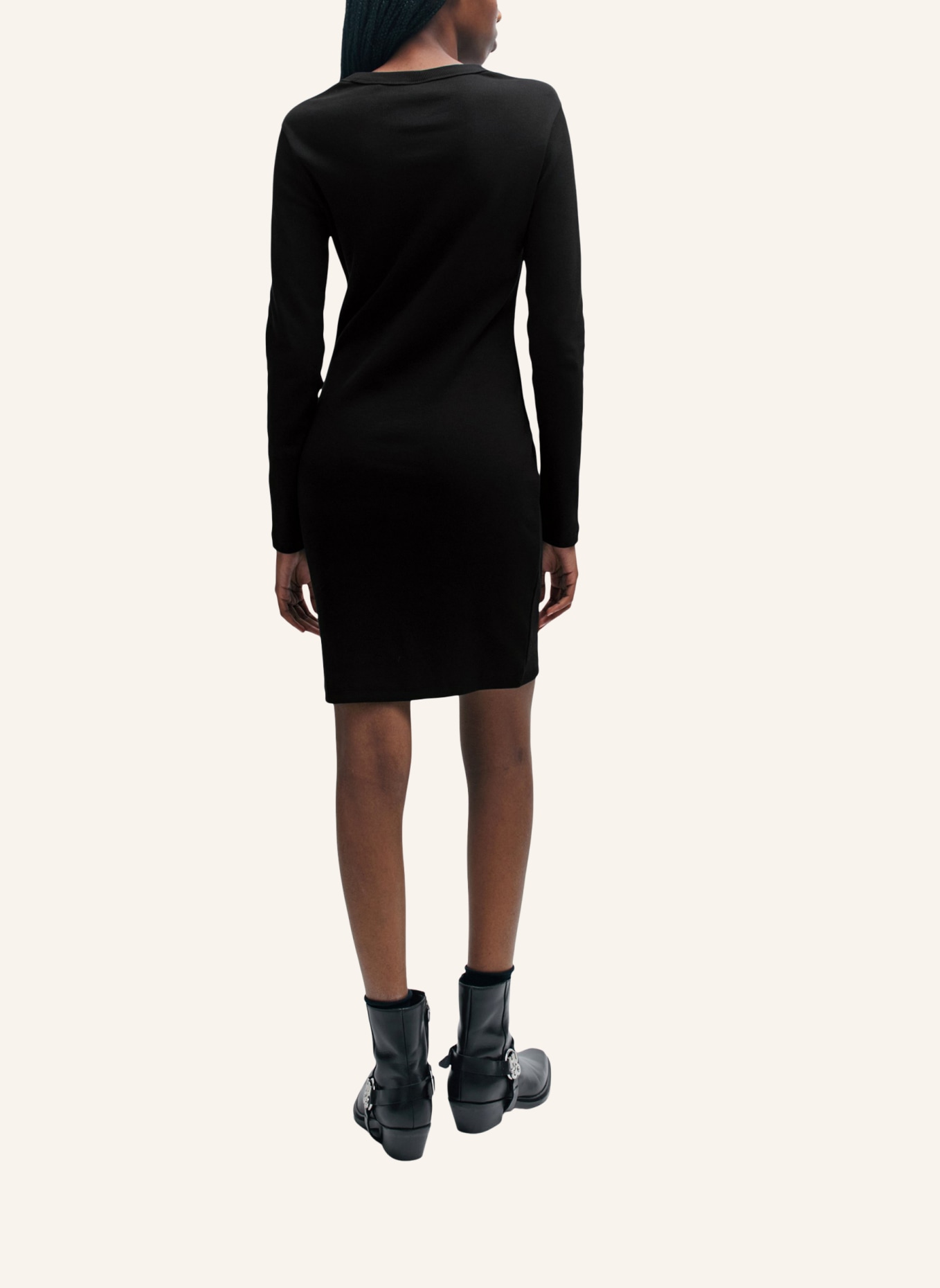 HUGO Jersey-Kleid NEMALIA Slim Fit, Farbe: SCHWARZ (Bild 2)