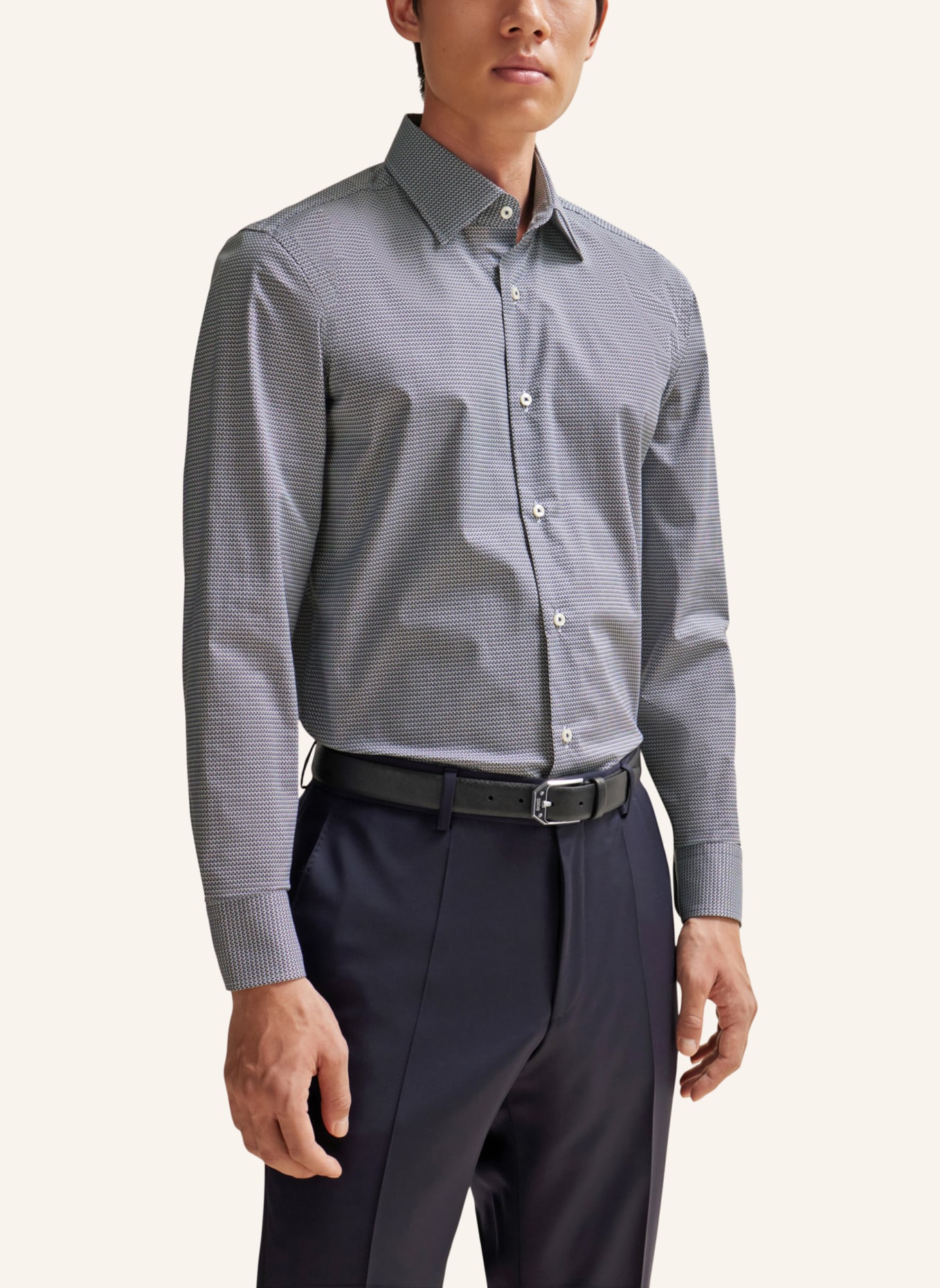 BOSS Business Hemd H-HANK-KENT-C1-214 Slim Fit, Farbe: DUNKELBLAU (Bild 5)