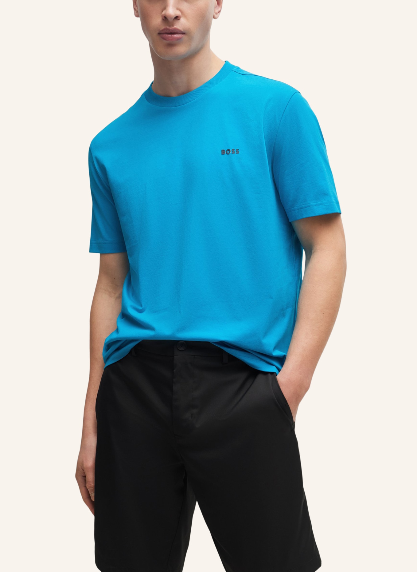 BOSS T-Shirt TEE Regular Fit, Farbe: BLAU (Bild 4)