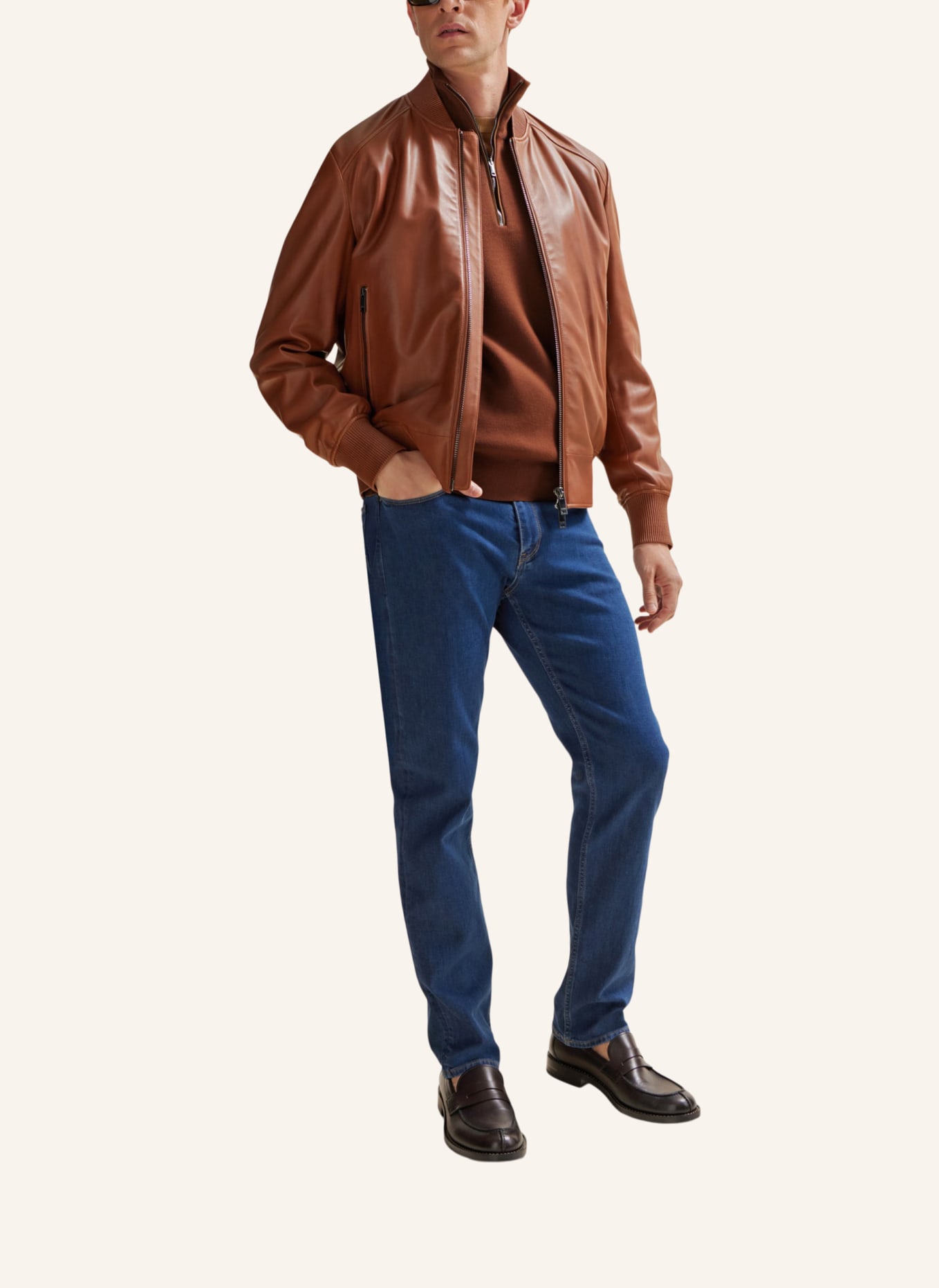 BOSS Pullover L-PADRONE Regular Fit, Farbe: BRAUN (Bild 5)