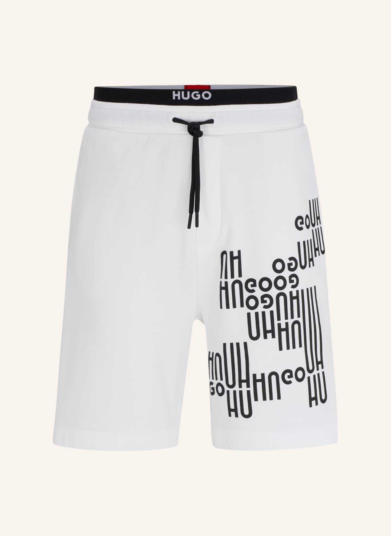 HUGO Loungewear Unterteil ACID AOP SHORTS, Farbe: WEISS (Bild 1)