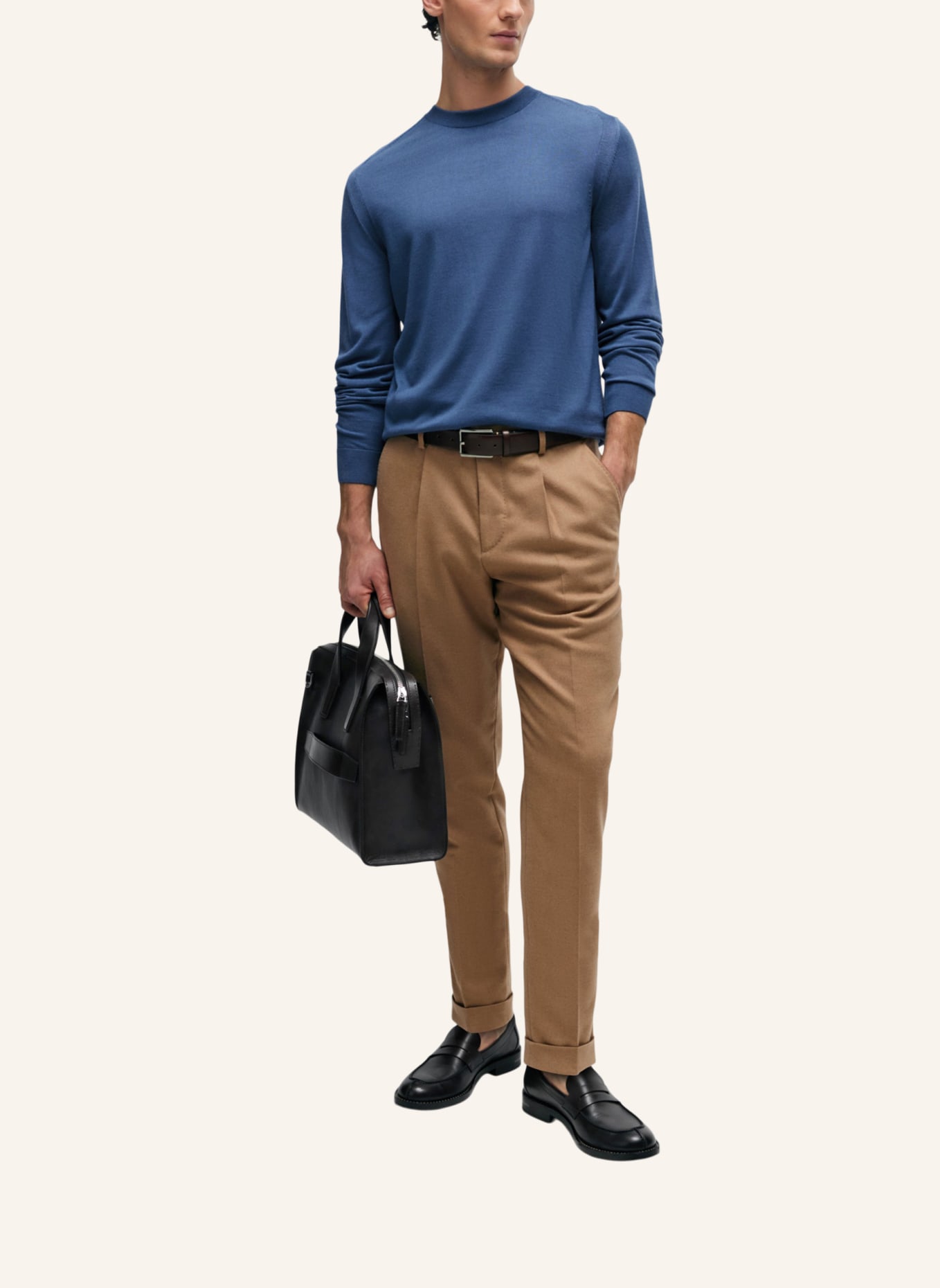 BOSS Pullover L-OVERO Regular Fit, Farbe: BLAU (Bild 5)