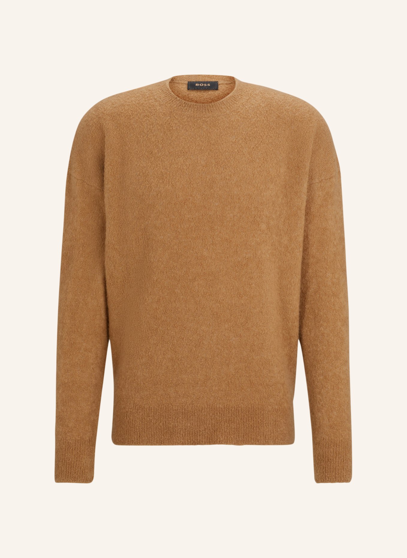 BOSS Pullover L-PERFETTO Relaxed Fit, Farbe: BEIGE (Bild 1)