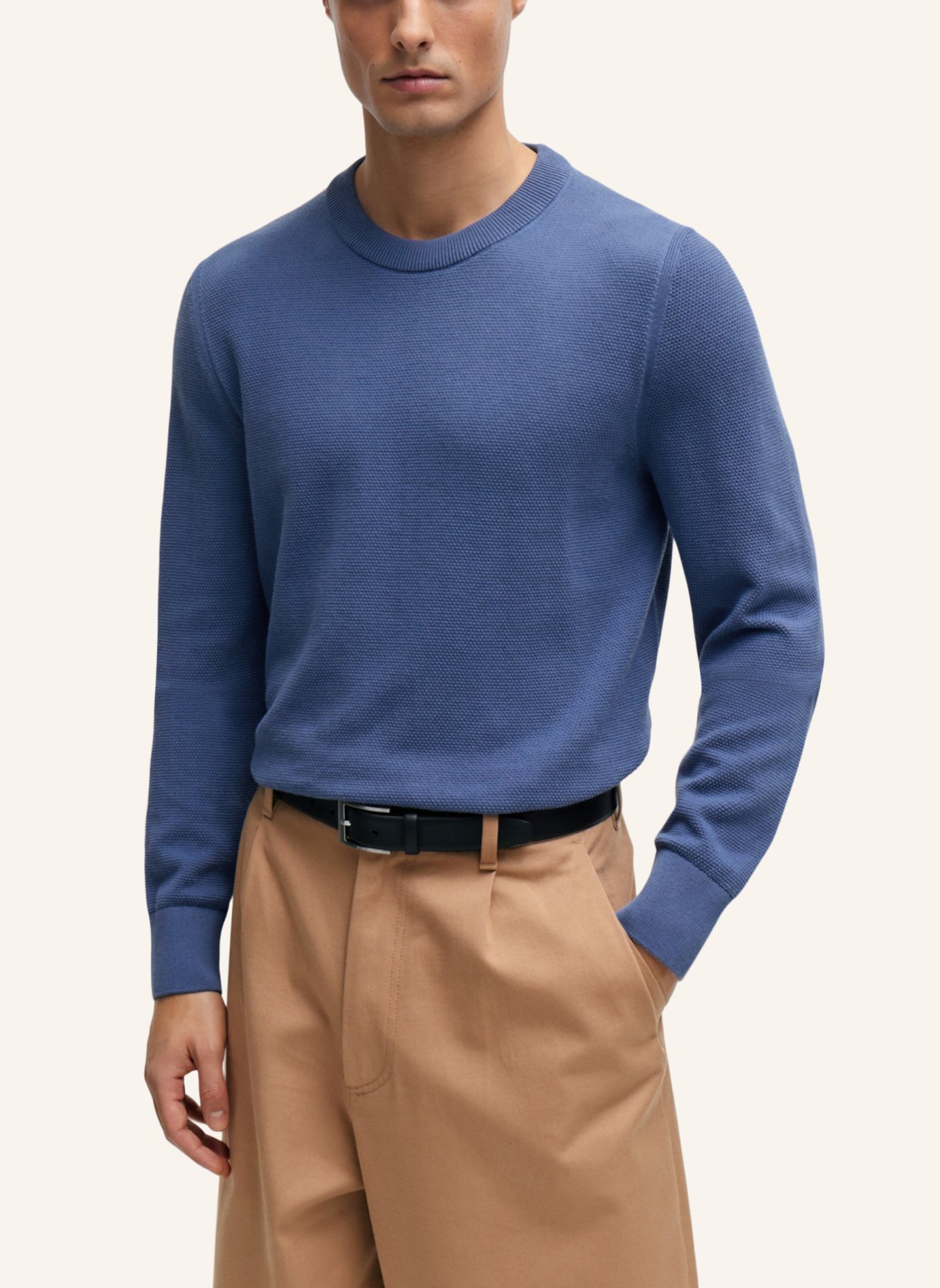 BOSS Pullover ECAIO-P Regular Fit, Farbe: BLAU (Bild 4)