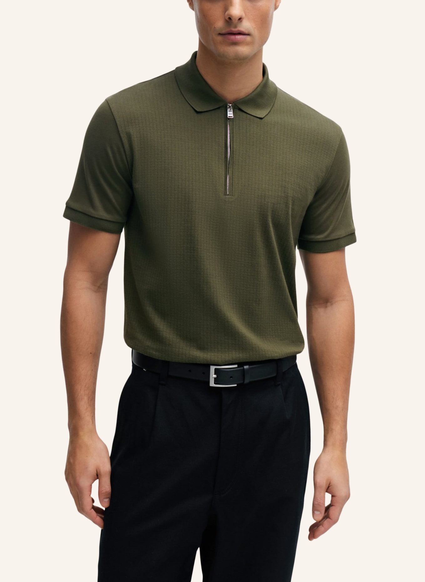 BOSS Poloshirt POLSTON 35 Slim Fit, Farbe: DUNKELGRÜN (Bild 4)