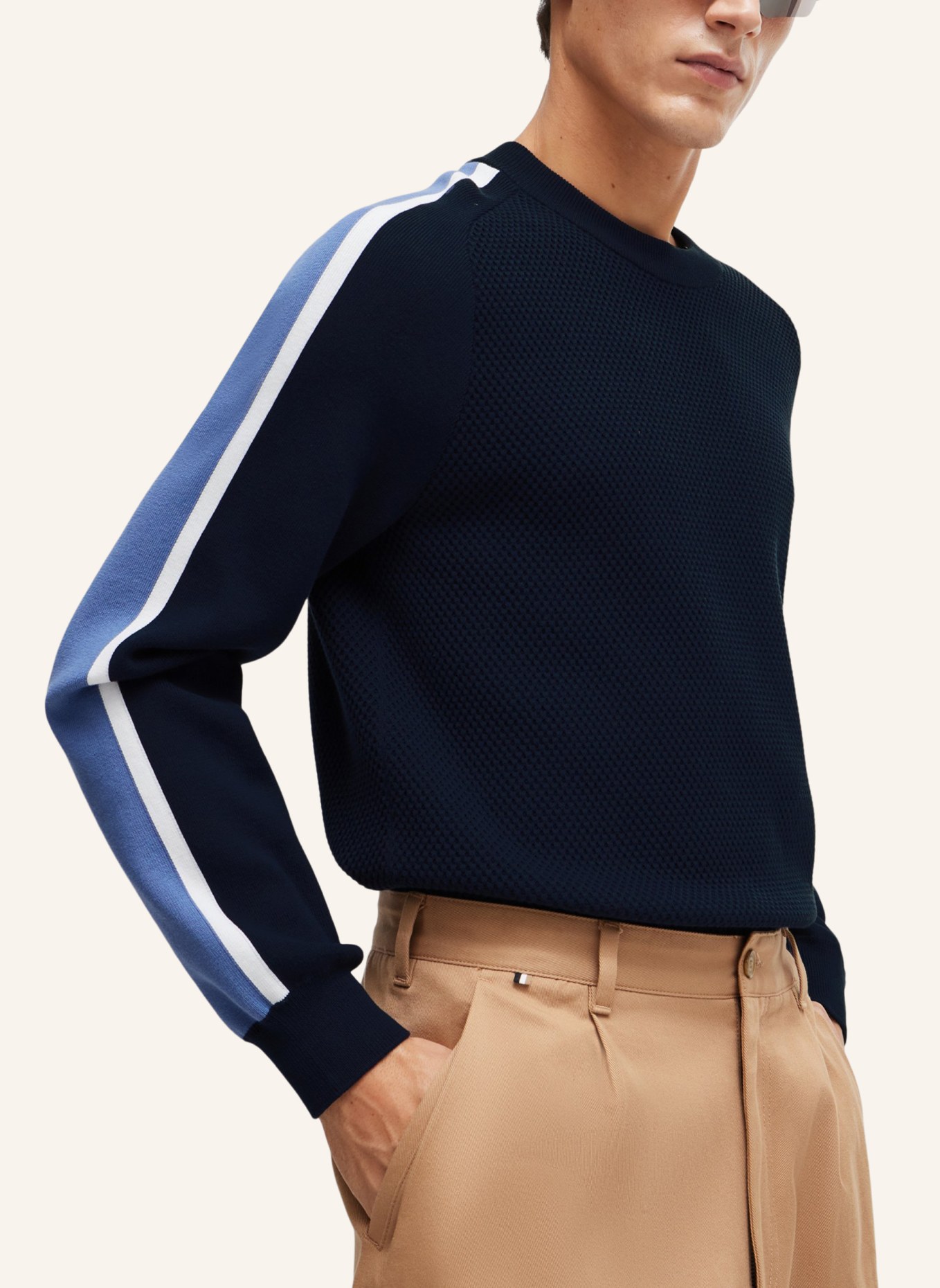 BOSS Pullover PONTEVICO Regular Fit, Farbe: DUNKELBLAU (Bild 3)