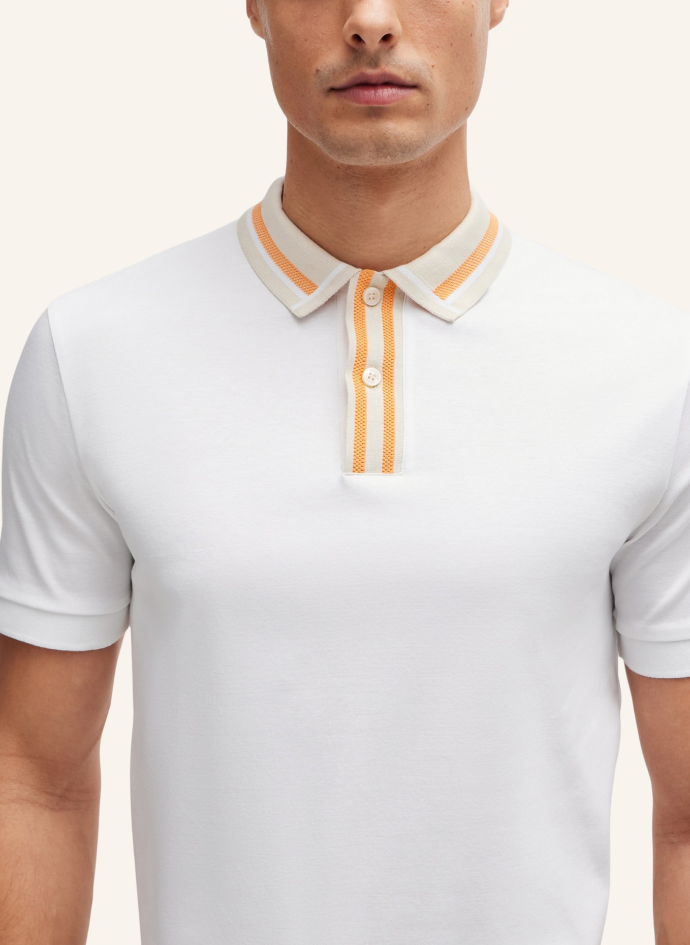 BOSS Poloshirt PHILLIPSON 36 Slim Fit, Farbe: WEISS (Bild 3)