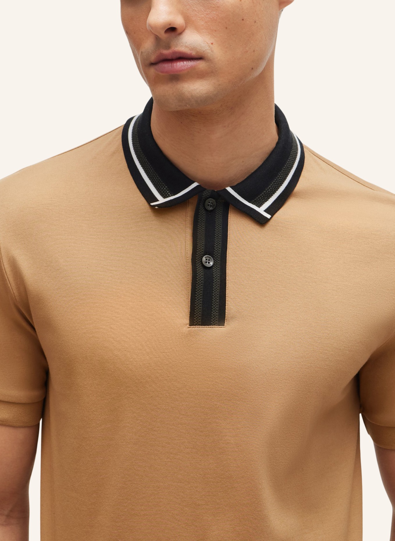 BOSS Poloshirt PHILLIPSON 36 Slim Fit, Farbe: BEIGE (Bild 3)