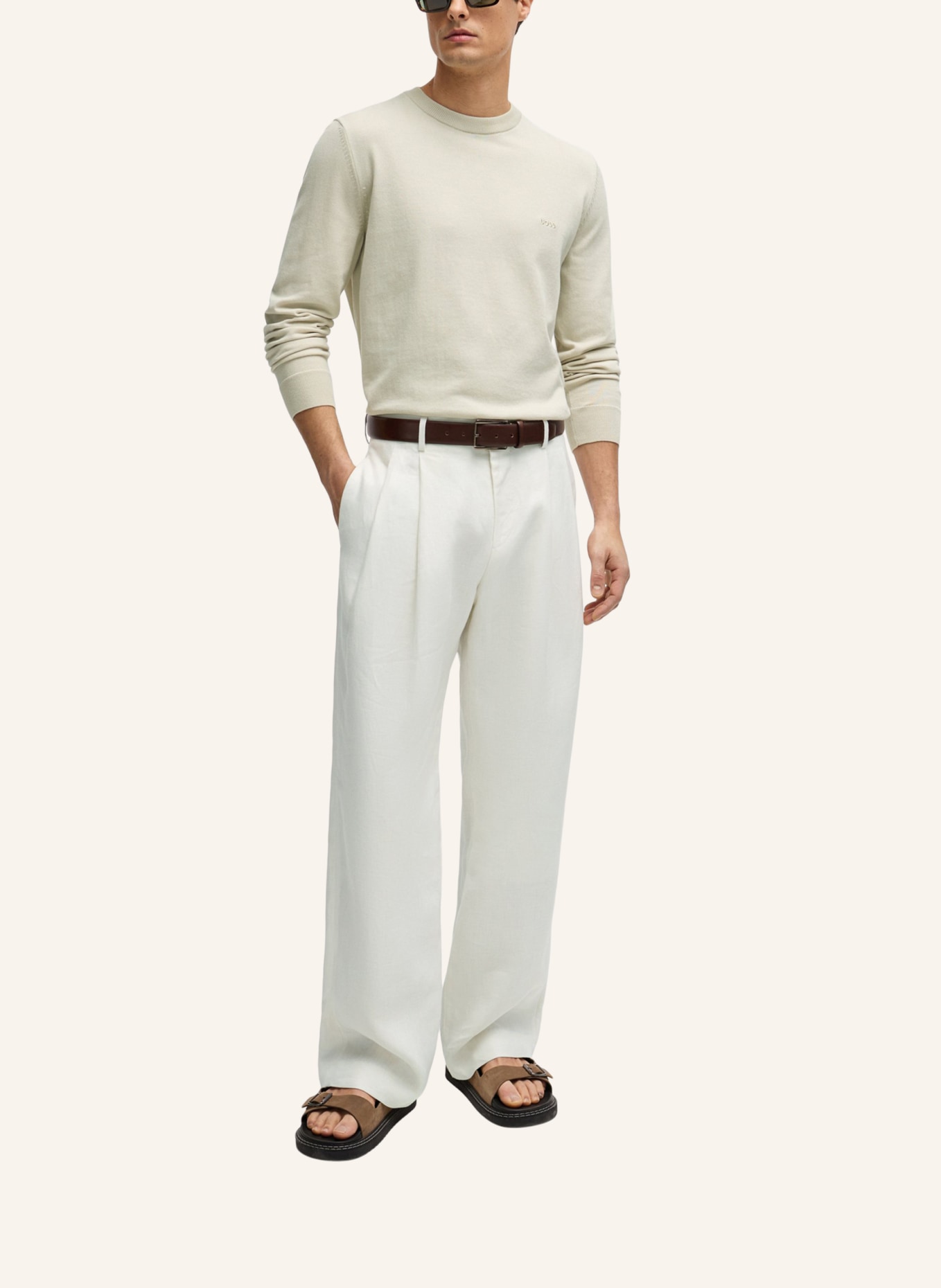 BOSS Pullover PACAS-L Regular Fit, Farbe: WEISS (Bild 5)