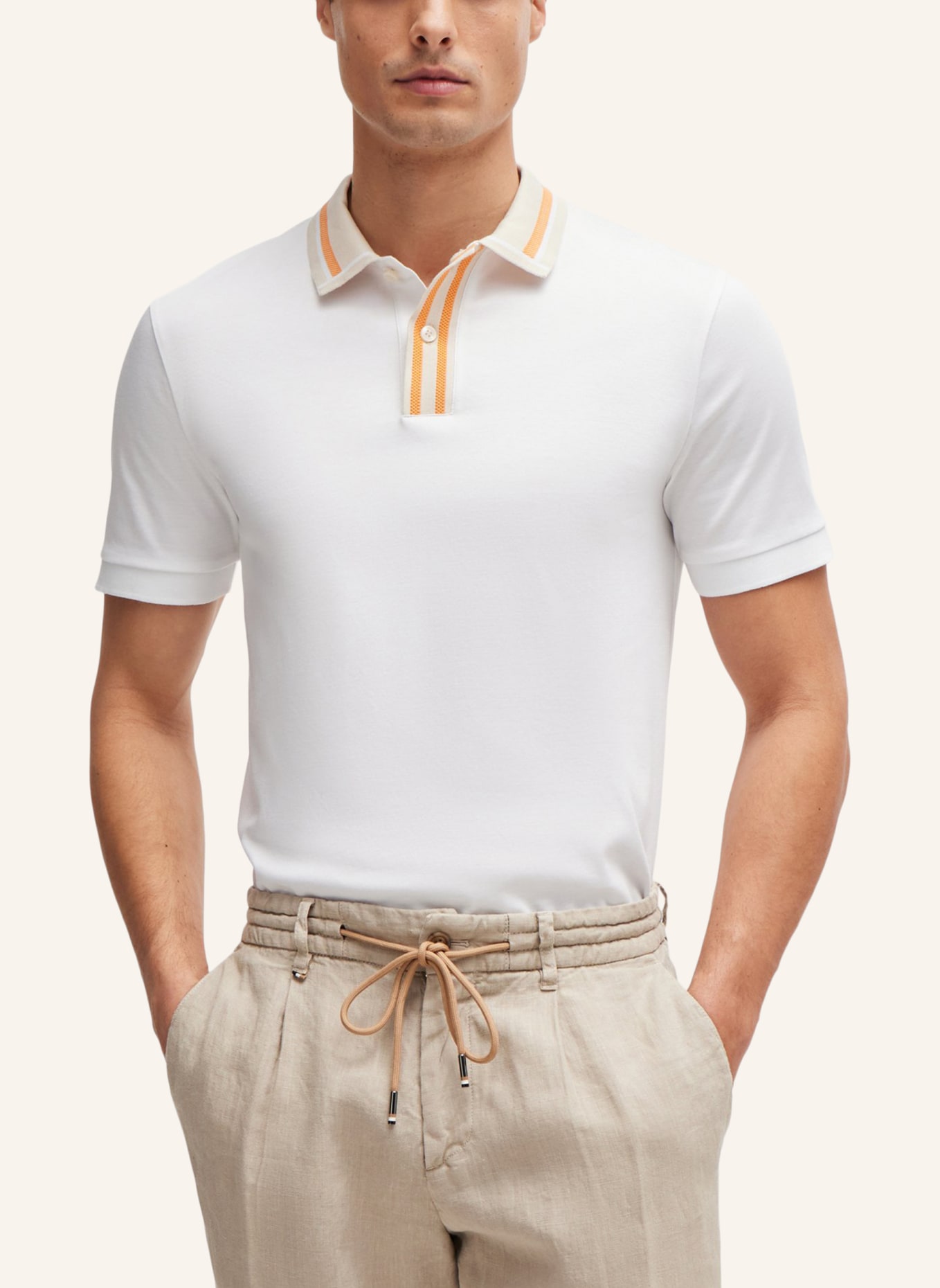 BOSS Poloshirt PHILLIPSON 36 Slim Fit, Farbe: WEISS (Bild 4)