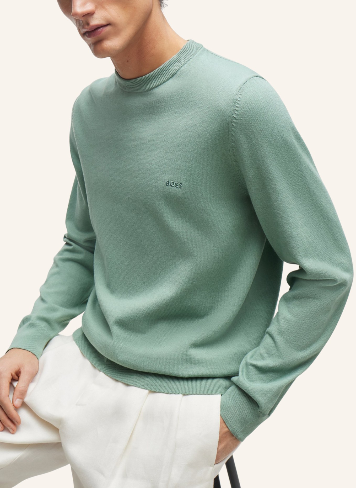 BOSS Pullover PACAS-L Regular Fit, Farbe: GRÜN (Bild 3)