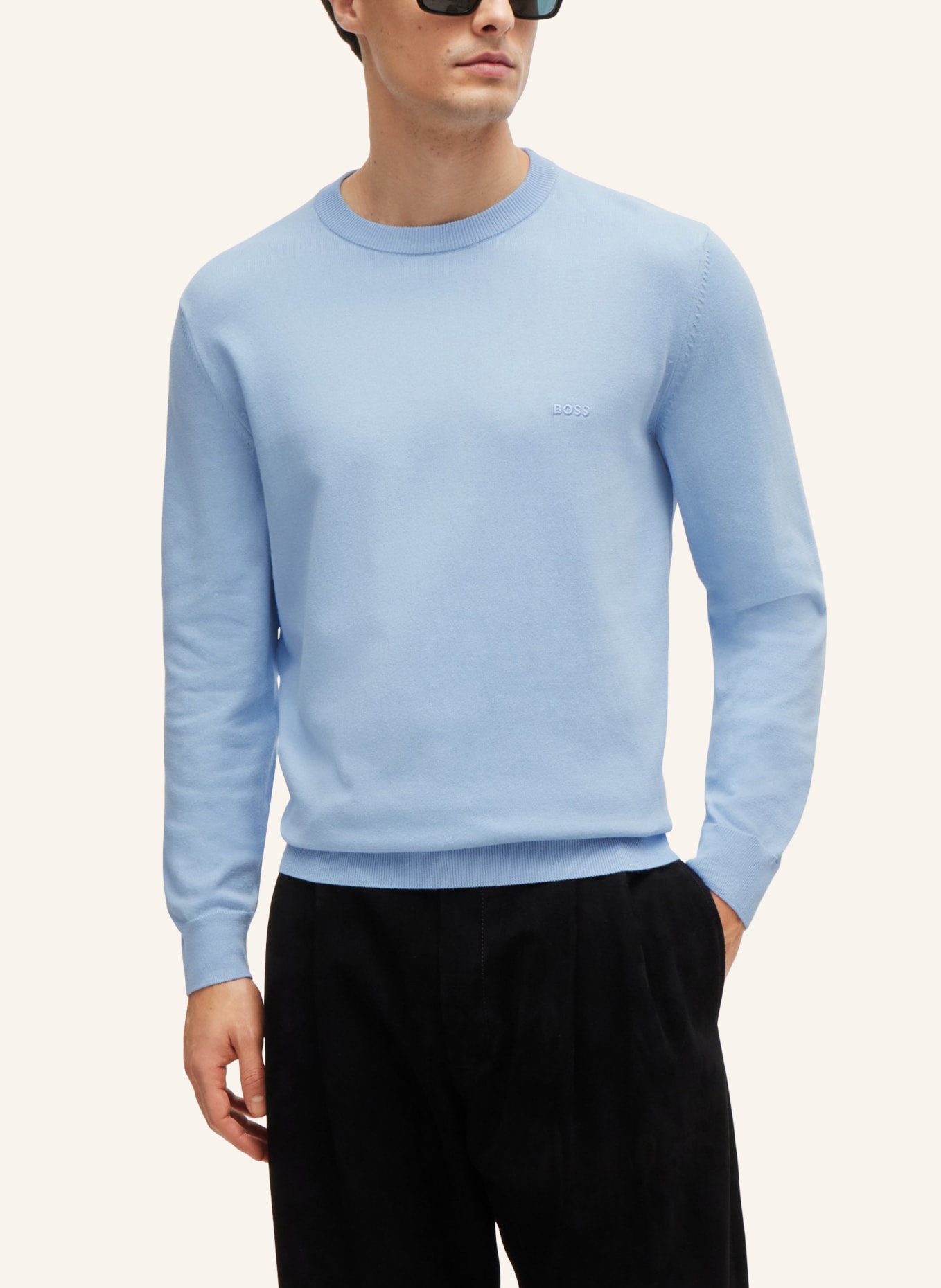 BOSS Pullover PACAS-L Regular Fit, Farbe: HELLBLAU (Bild 4)